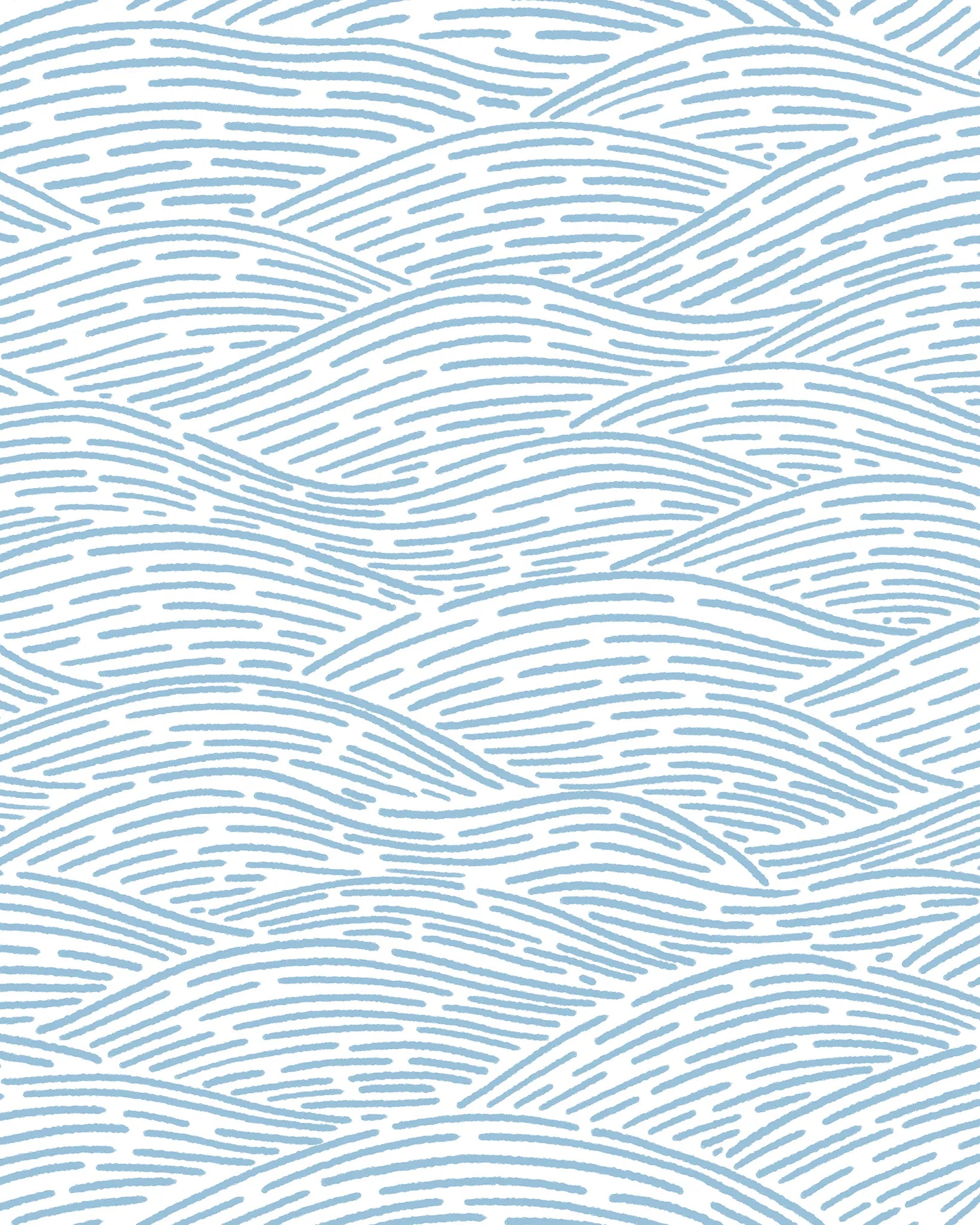 Pattern of wavy lines in blue on a white background