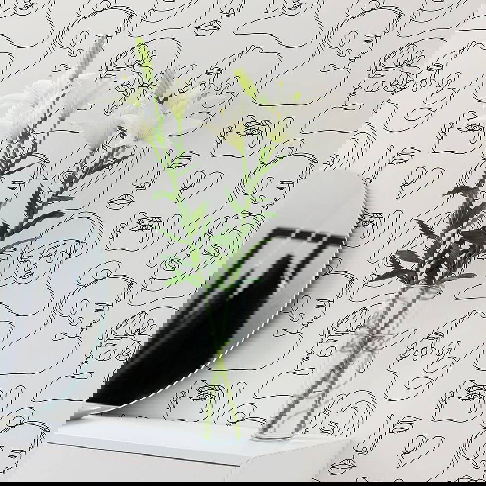 Line Elegance Peel and Stick Wallpaper, Removable Wallpaper, Traditional Wallpaper | DeccoPrint