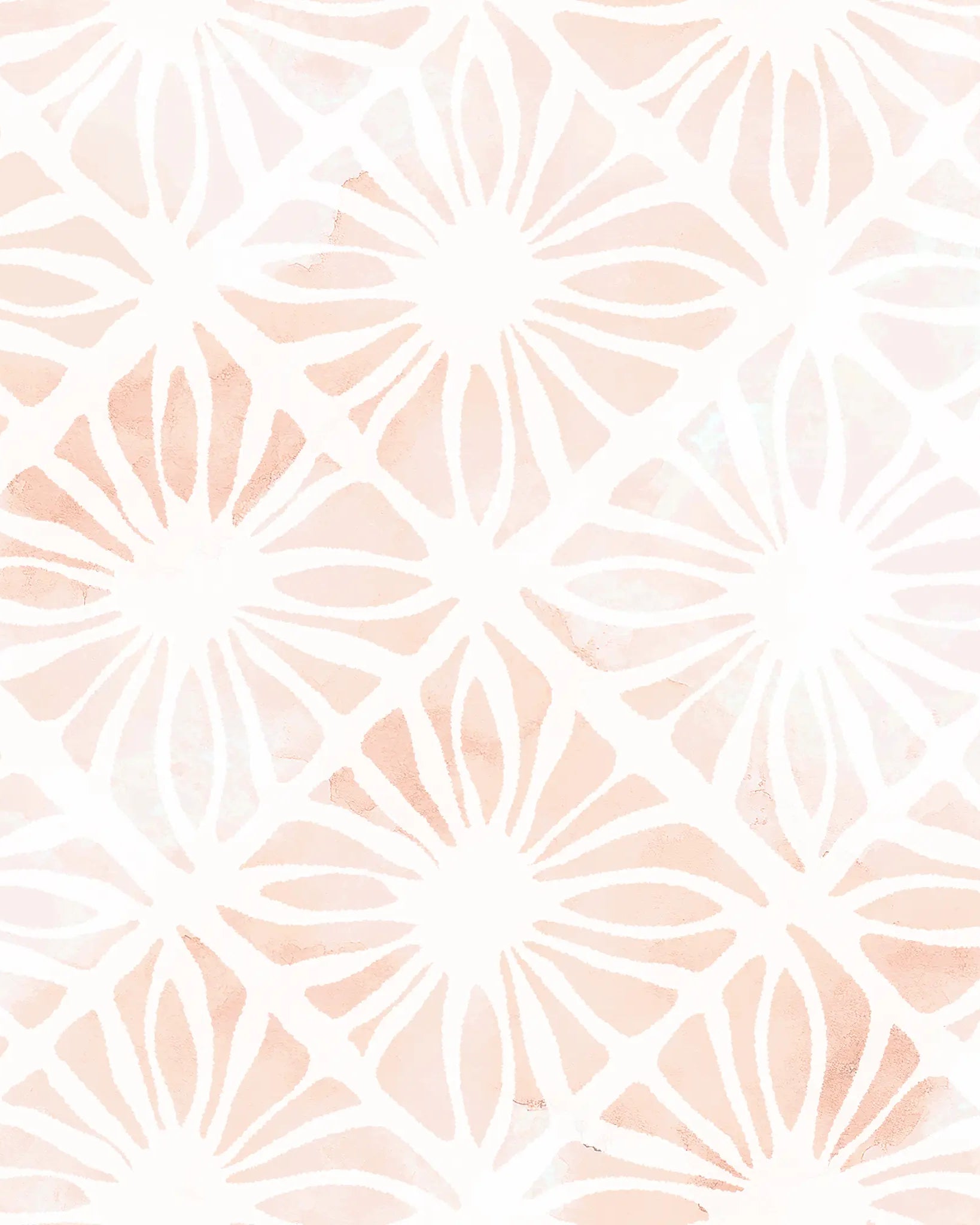 Patterned fabric with a geometric design on a white background