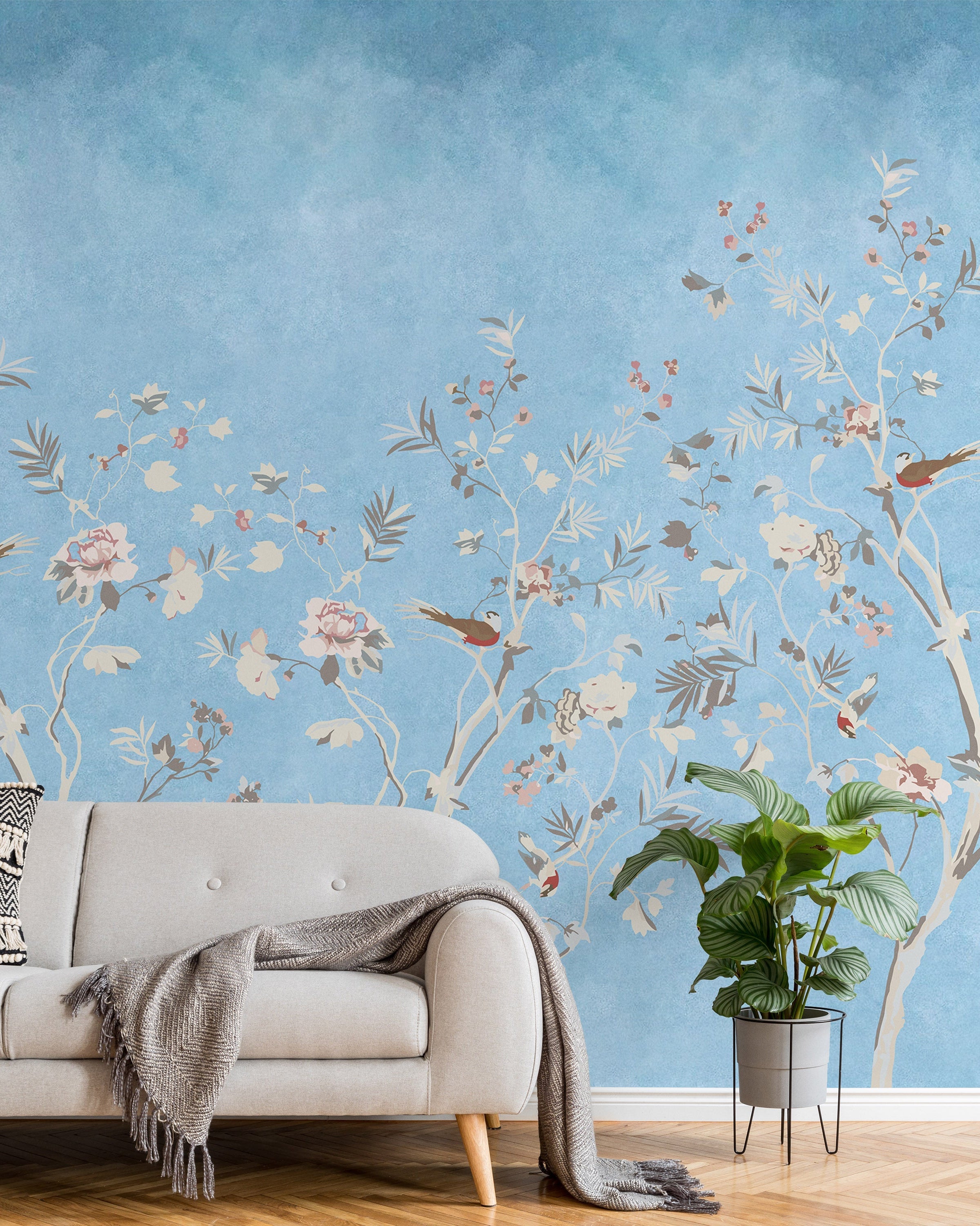 Spring Whisper Mural Peel and Stick Wallpaper, Removable Wallpaper, Traditional Wallpaper | DeccoPrint