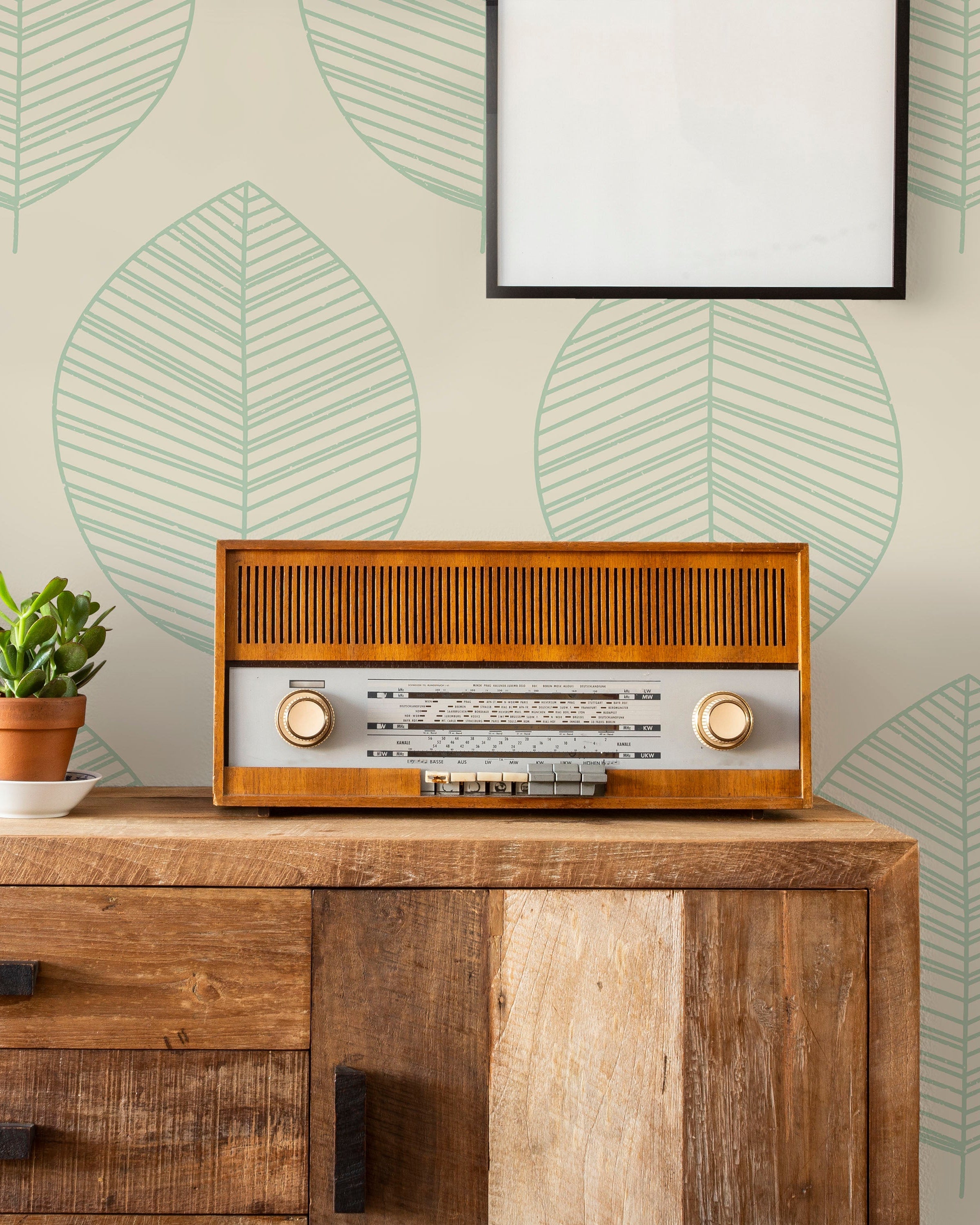 Leaf Texture Peel and Stick Wallpaper, Removable Wallpaper, Traditional Wallpaper - Beige | DeccoPrint