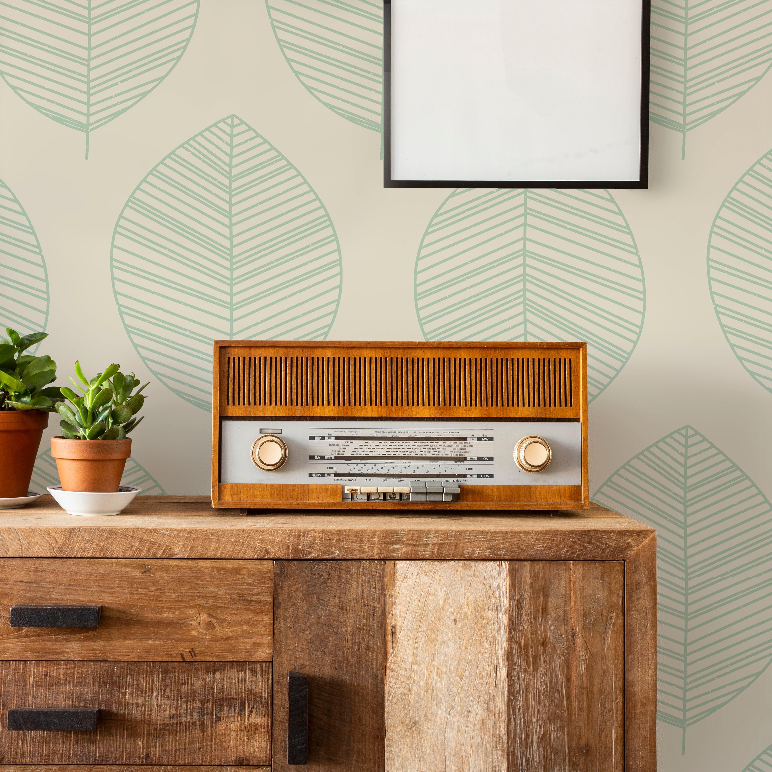 Leaf Texture Peel and Stick Wallpaper, Removable Wallpaper, Traditional Wallpaper - Beige | DeccoPrint