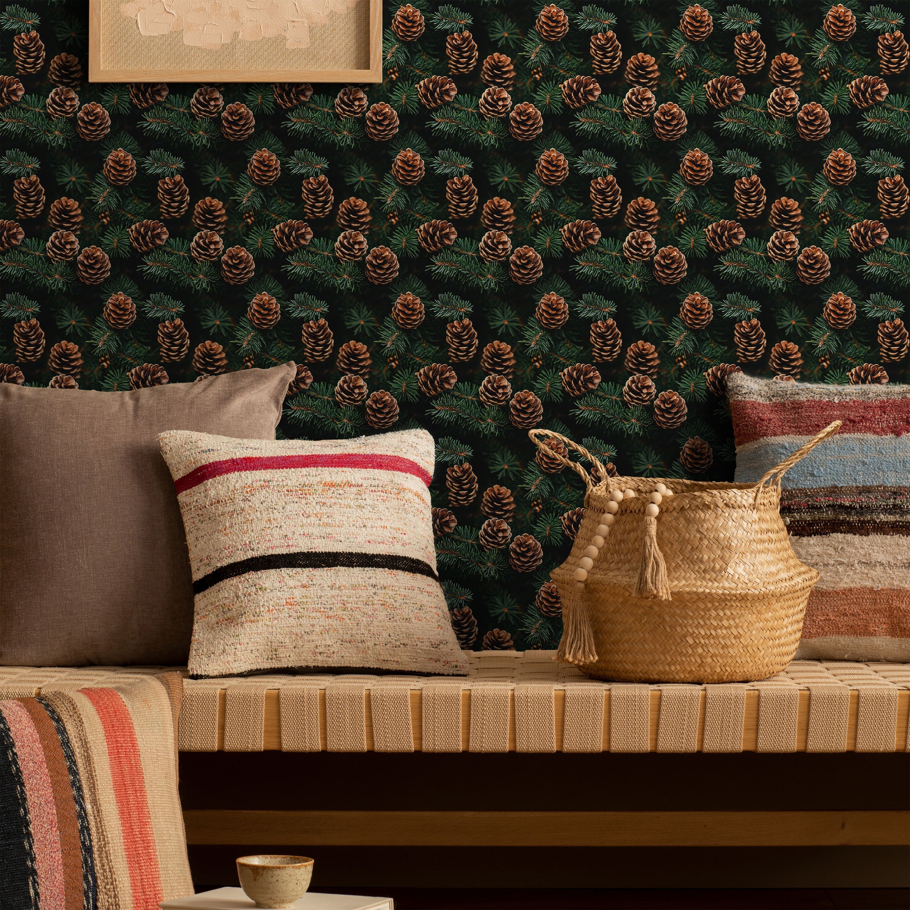 Lush Pines Peel and Stick Wallpaper, Removable Wallpaper, Traditional Wallpaper | DeccoPrint