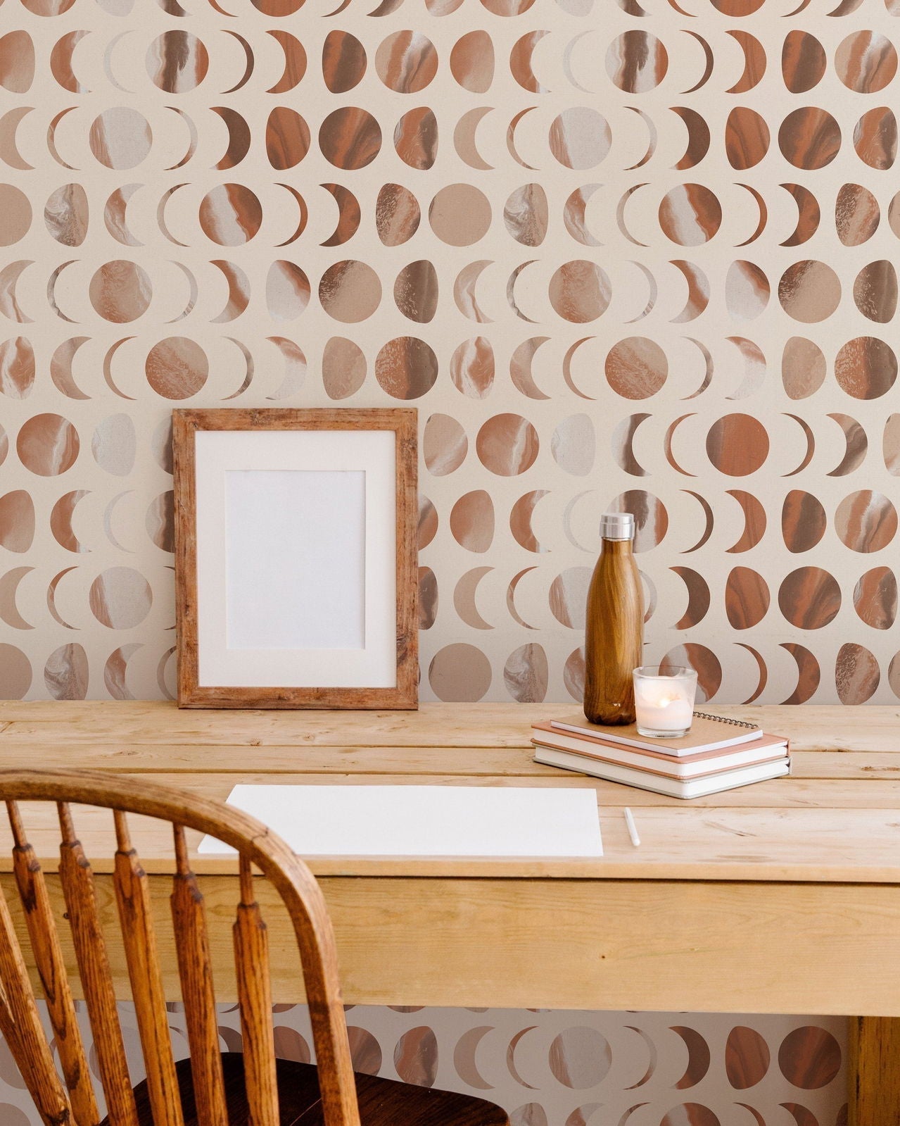 Moon Phases Peel and Stick Wallpaper, Removable Wallpaper, Traditional Wallpaper | DeccoPrint