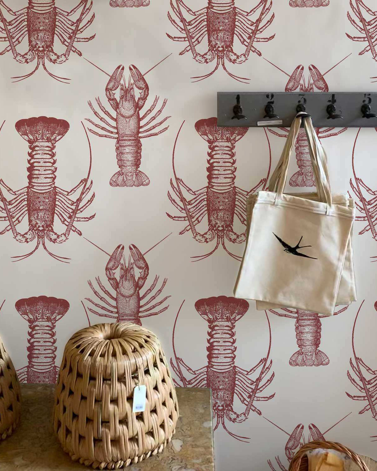 My Lobster Peel and Stick Wallpaper, Removable Wallpaper, Traditional Wallpaper | DeccoPrint