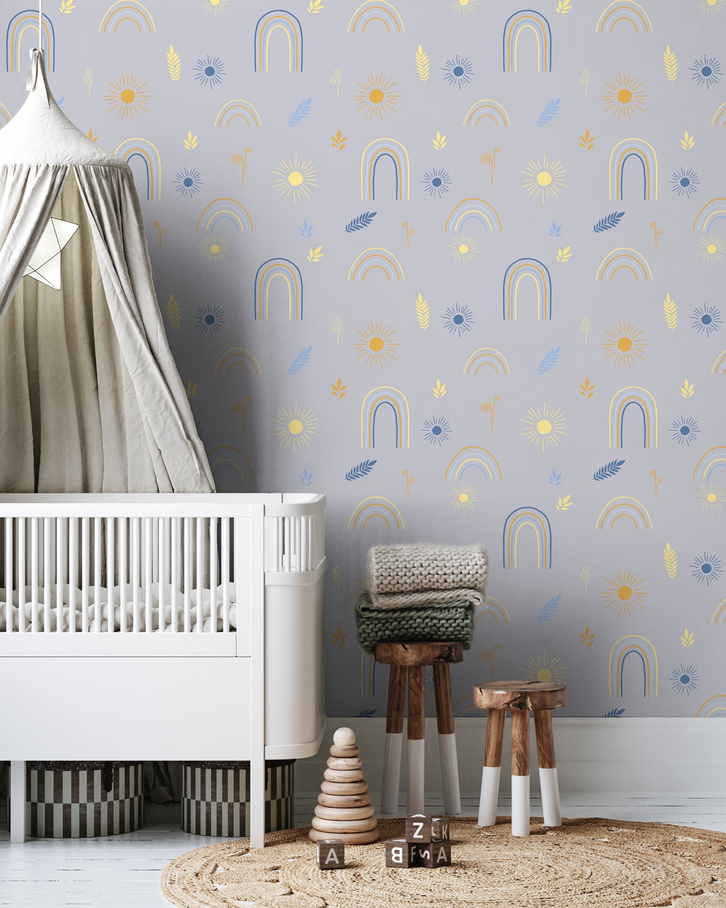 Child's Dreams Peel and Stick Wallpaper, Removable Wallpaper, Traditional Wallpaper - Soft Purple | DeccoPrint