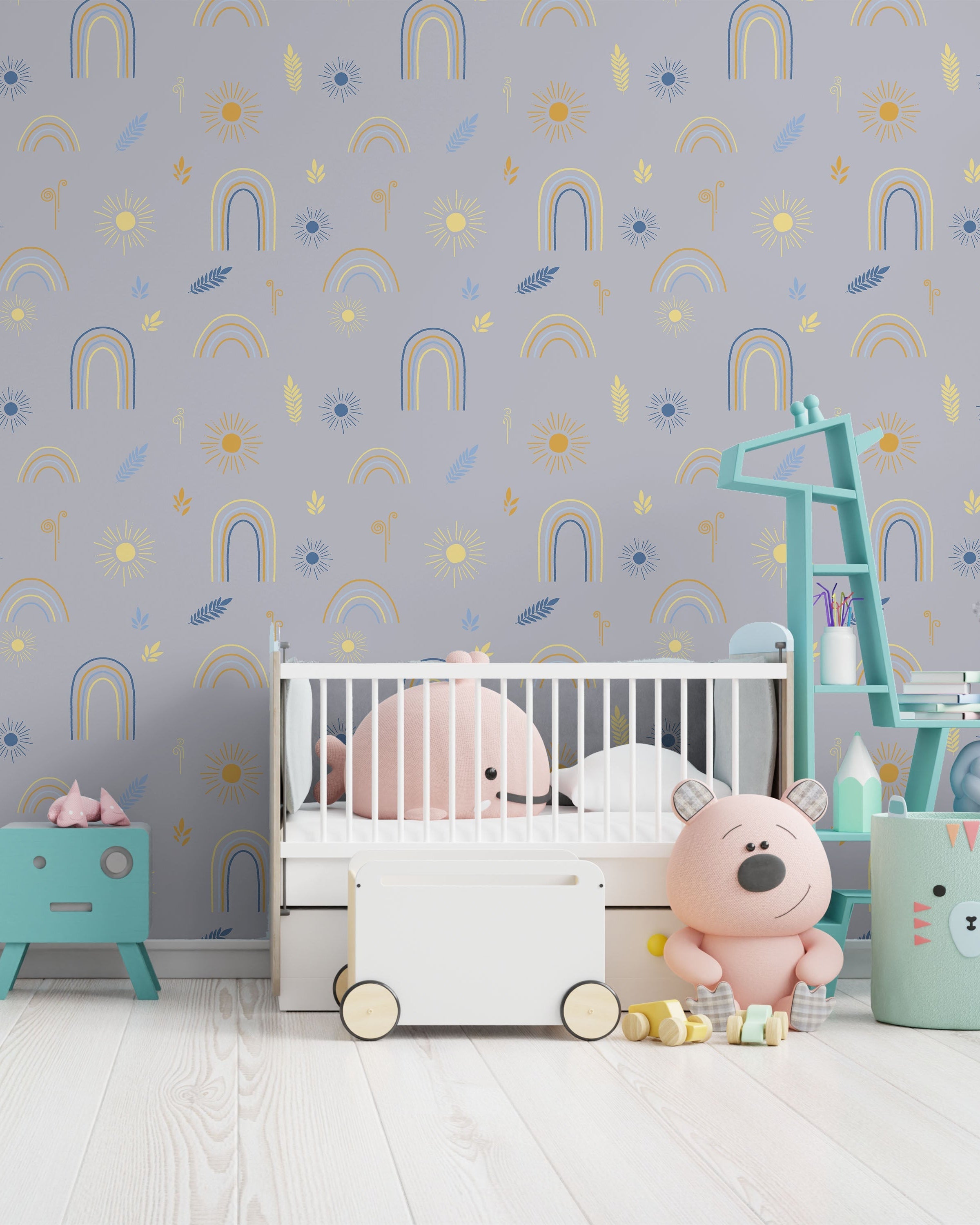 Child's Dreams Peel and Stick Wallpaper, Removable Wallpaper, Traditional Wallpaper - Soft Purple | DeccoPrint