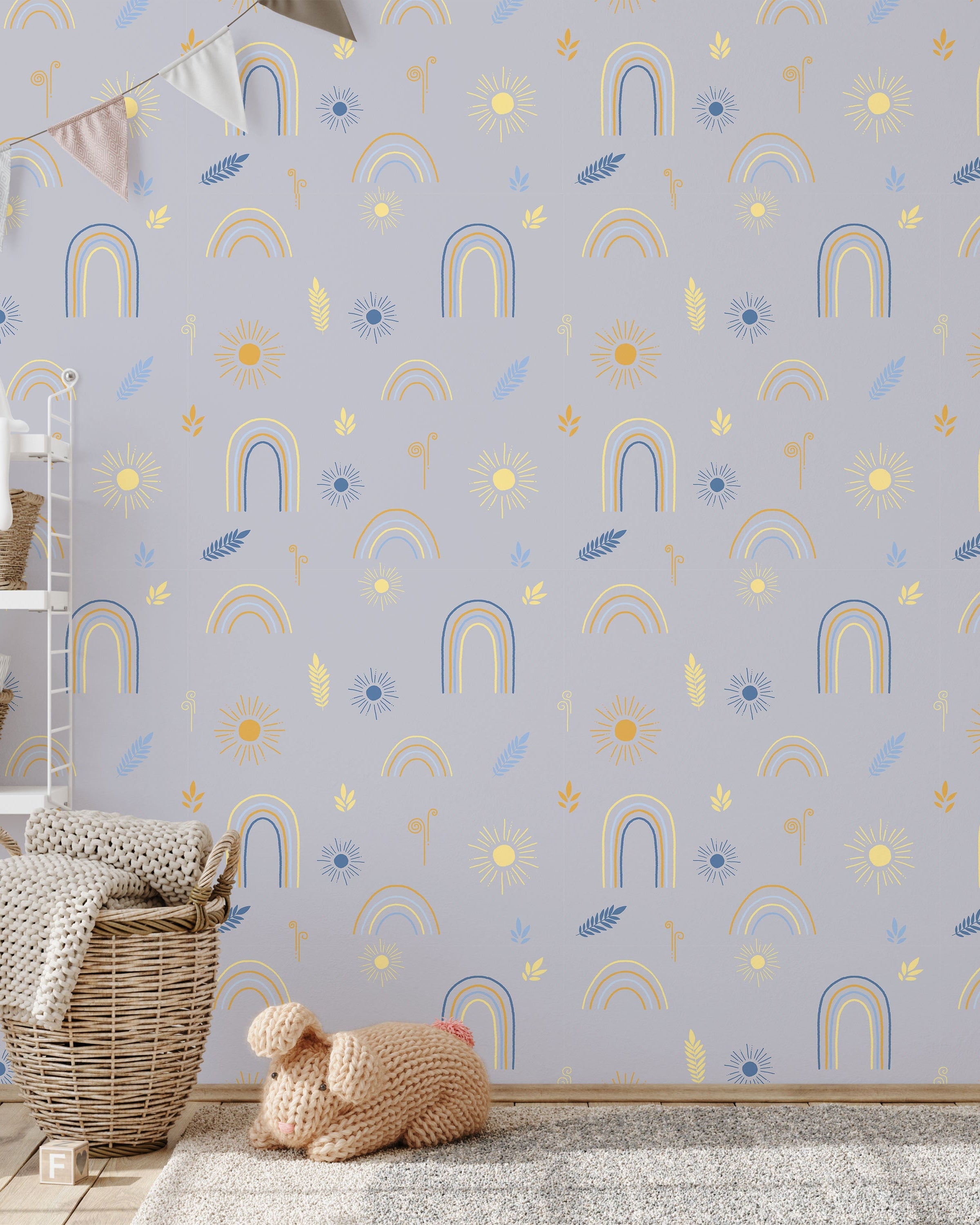 Child's Dreams Peel and Stick Wallpaper, Removable Wallpaper, Traditional Wallpaper - Soft Purple | DeccoPrint