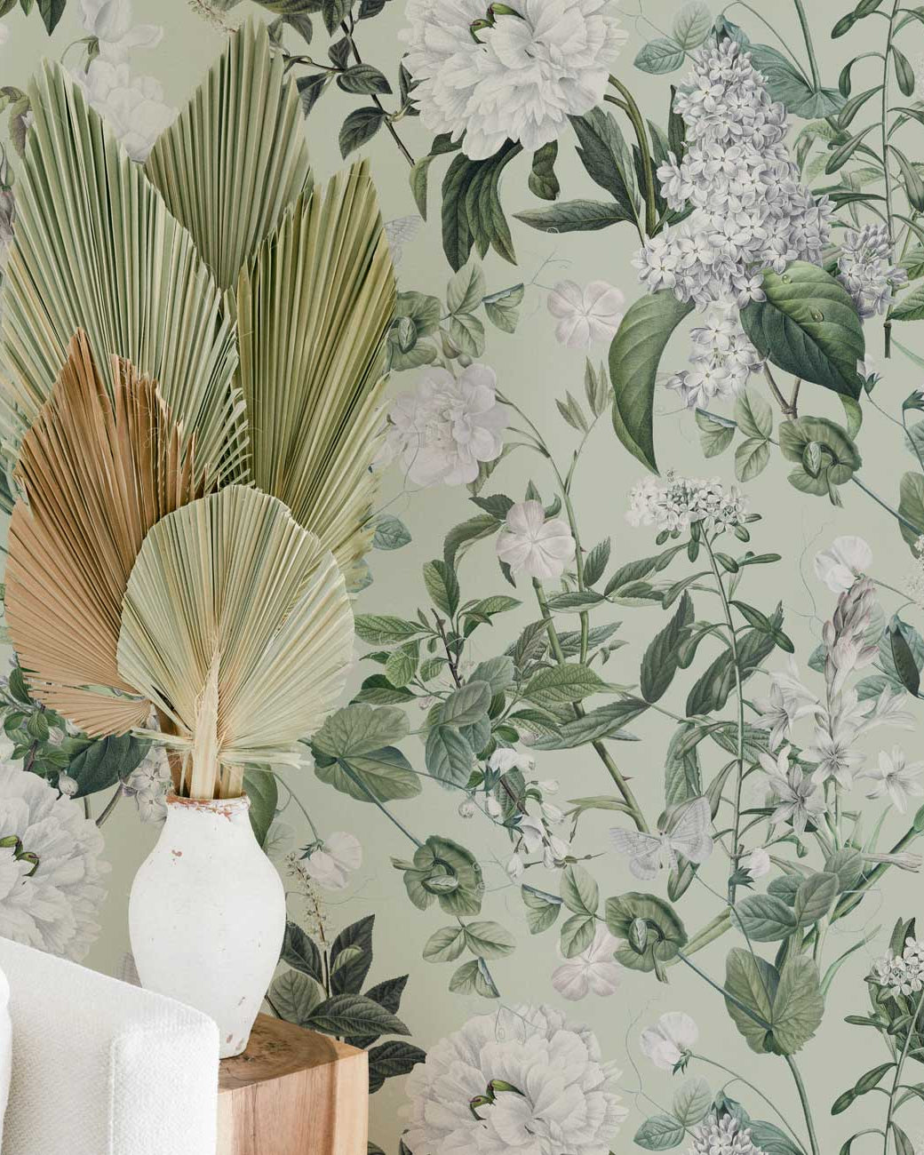 Natural Blossom Peel and Stick Wallpaper, Removable Wallpaper, Traditional Wallpaper | DeccoPrint