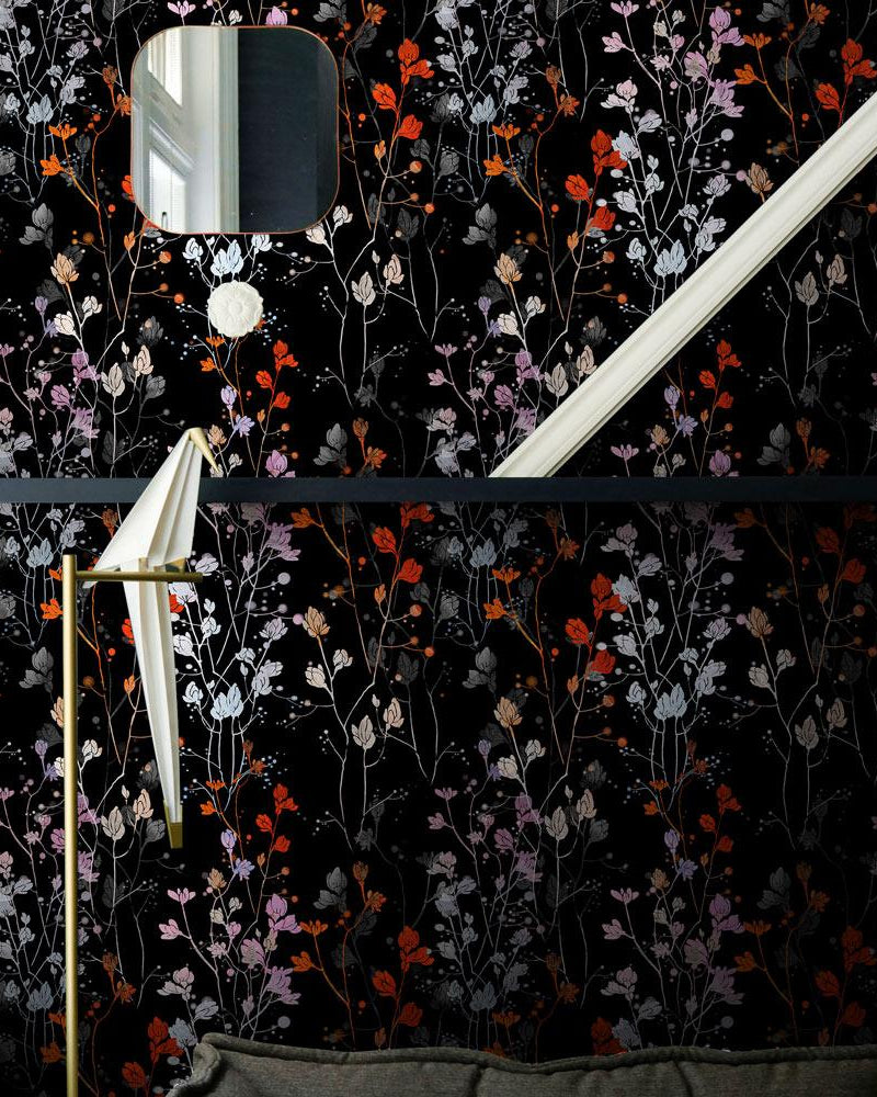 Night Bloom Peel and Stick Wallpaper, Removable Wallpaper, Traditional Wallpaper | DeccoPrint
