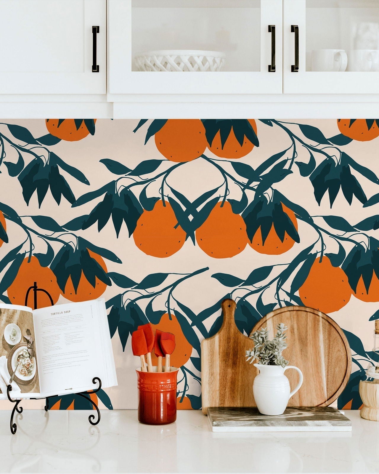 Orange Tree Peel and Stick Wallpaper, Removable Wallpaper, Traditional Wallpaper | DeccoPrint