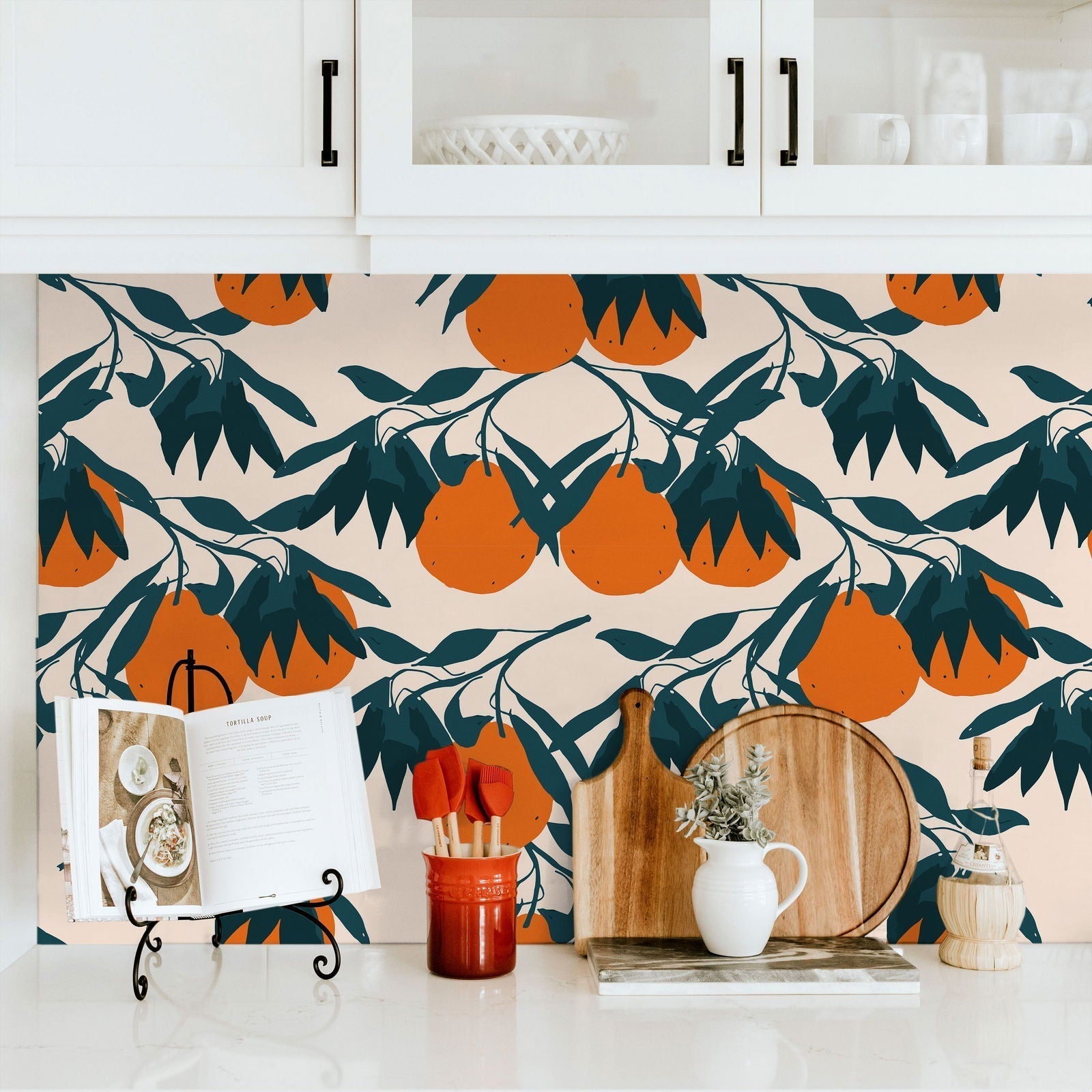 Orange Tree Peel and Stick Wallpaper, Removable Wallpaper, Traditional Wallpaper | DeccoPrint