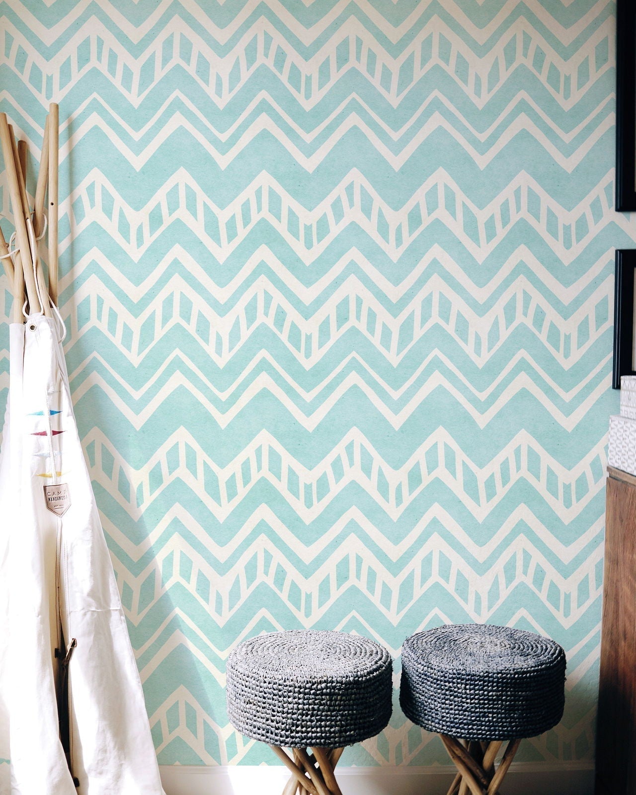 Paper Ikat Peel and Stick Wallpaper, Removable Wallpaper, Traditional Wallpaper | DeccoPrint