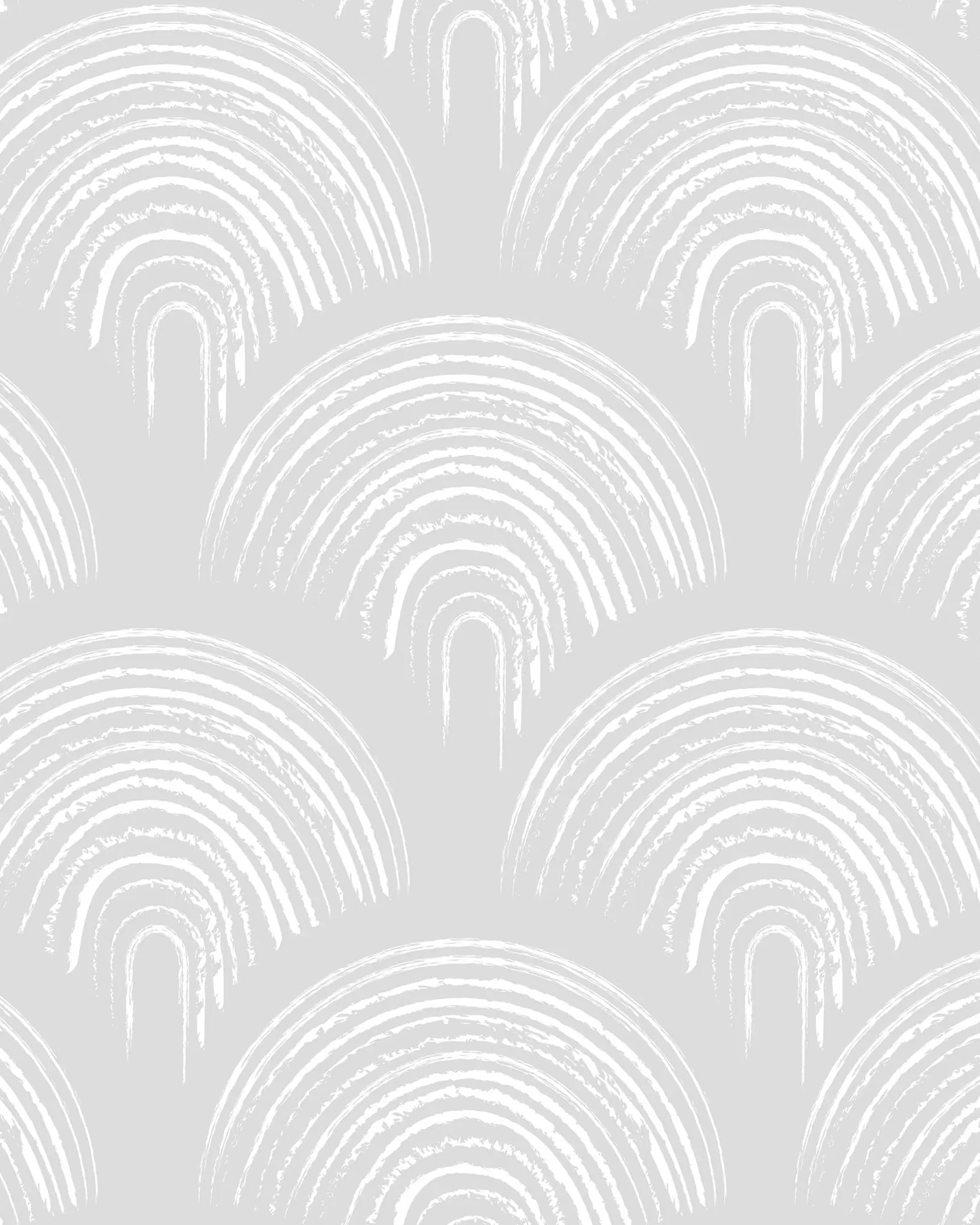 Pattern of white arches on a light gray background