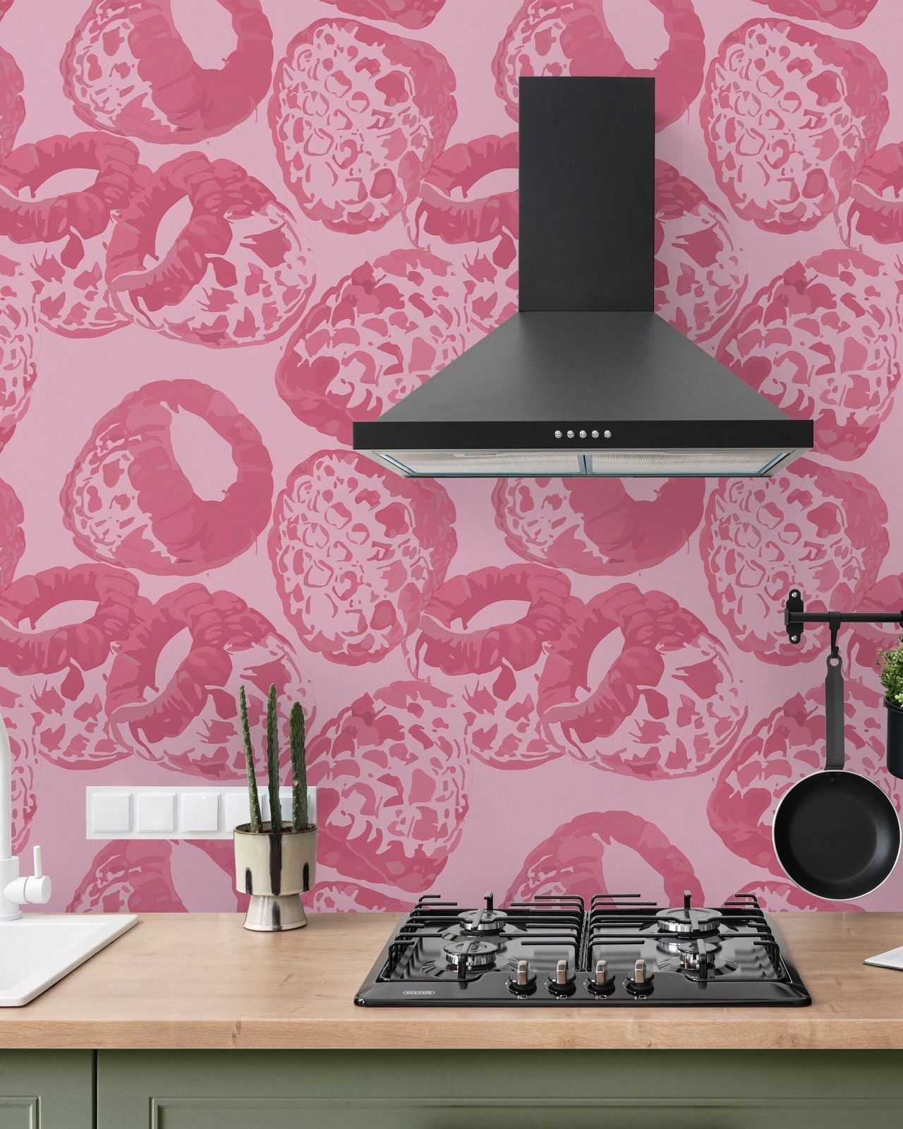 Raspberry Desert Peel and Stick Wallpaper, Removable Wallpaper, Traditional Wallpaper | DeccoPrint