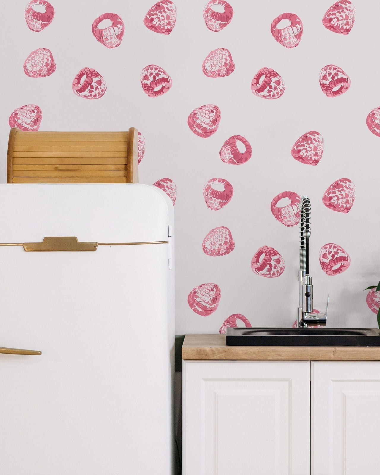 Raspberry Rain Peel and Stick Wallpaper, Removable Wallpaper, Traditional Wallpaper | DeccoPrint