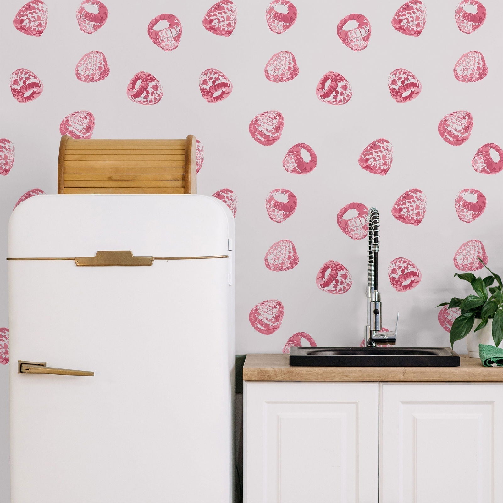 Raspberry Rain Peel and Stick Wallpaper, Removable Wallpaper, Traditional Wallpaper | DeccoPrint