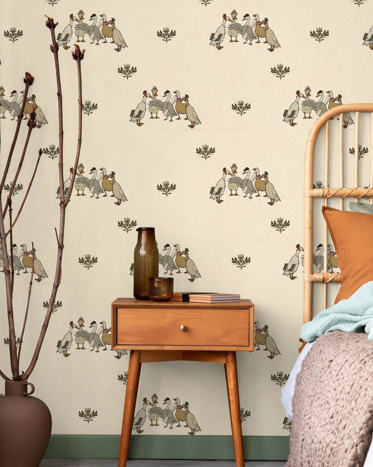 Retro Farm Peel and Stick Wallpaper, Removable Wallpaper, Traditional Wallpaper | DeccoPrint