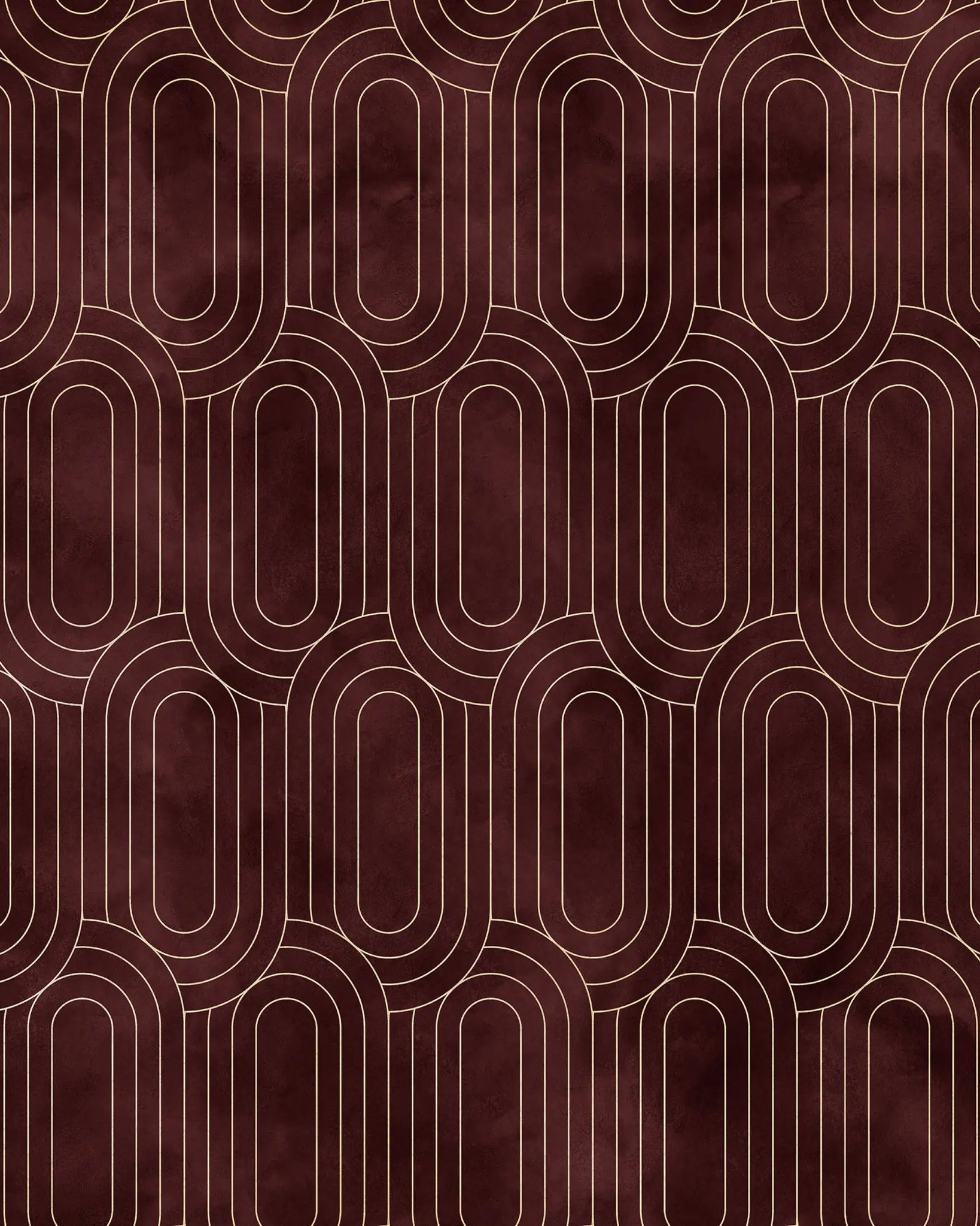 Patterned fabric with geometric design on a brown background