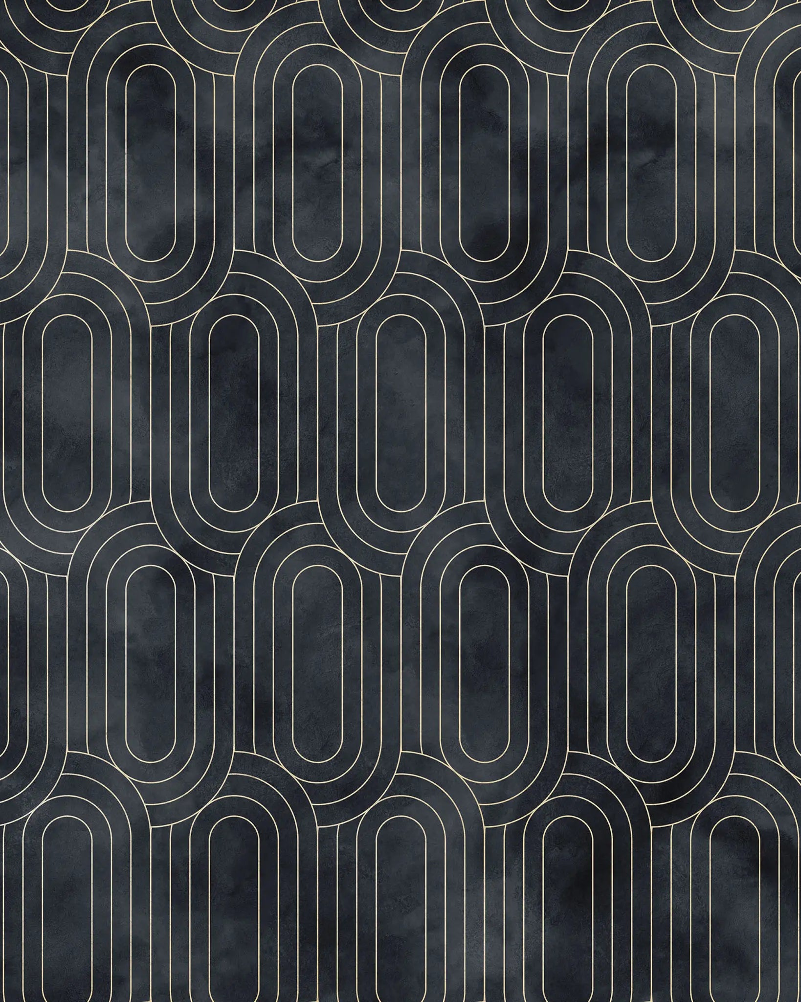 Geometric pattern with gold lines on a royal blue background