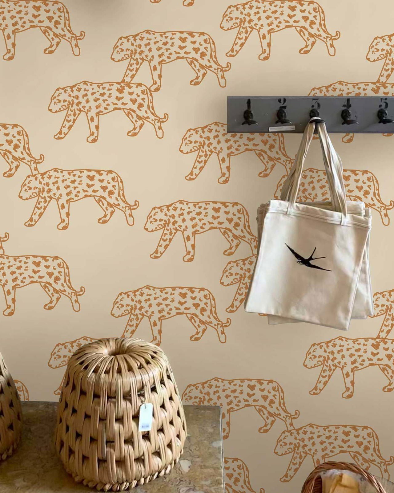Royal Leopard Peel and Stick Wallpaper, Removable Wallpaper, Traditional Wallpaper | DeccoPrint