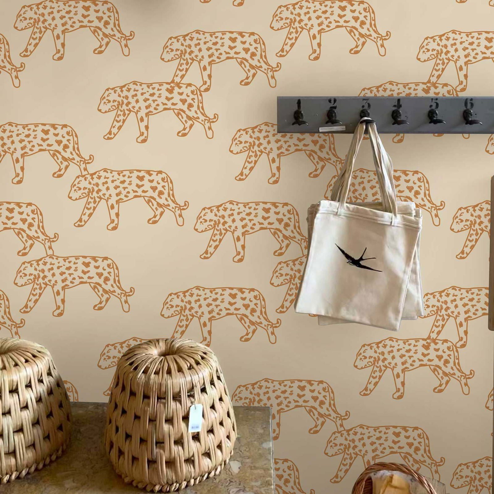 Royal Leopard Peel and Stick Wallpaper, Removable Wallpaper, Traditional Wallpaper | DeccoPrint