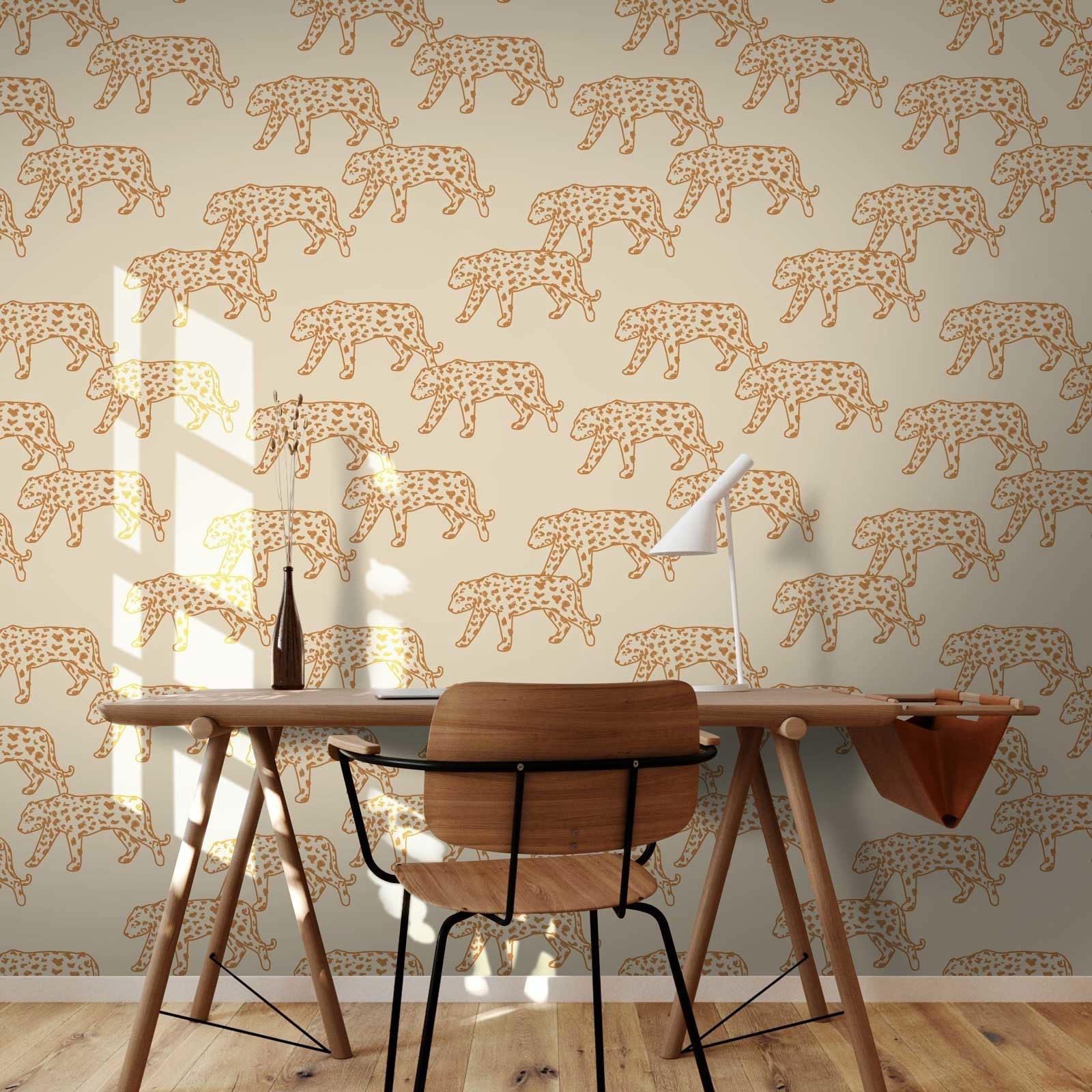 Royal Leopard Peel and Stick Wallpaper, Removable Wallpaper, Traditional Wallpaper | DeccoPrint