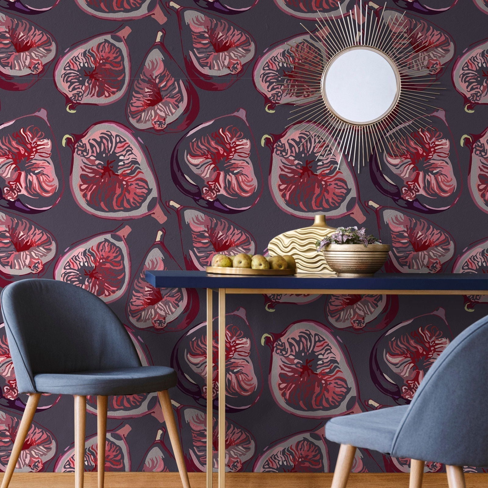 Fig Essence Peel and Stick Wallpaper, Removable Wallpaper, Traditional Wallpaper | DeccoPrint