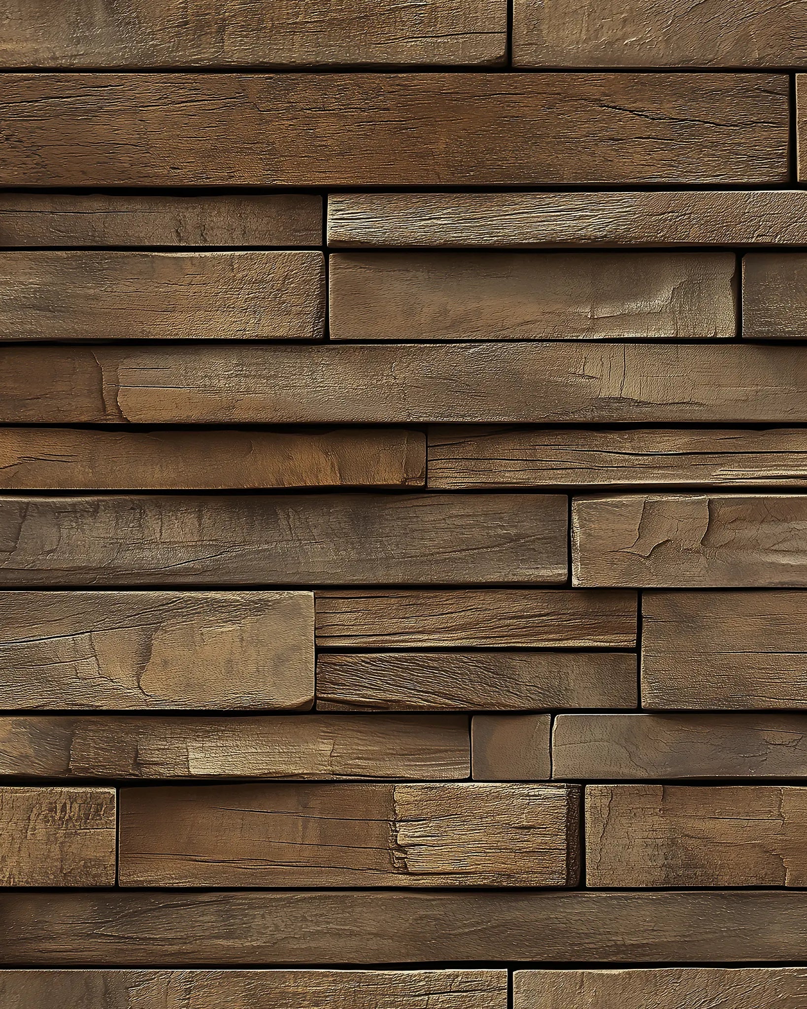 Pattern of wooden planks with varying shades of brown.