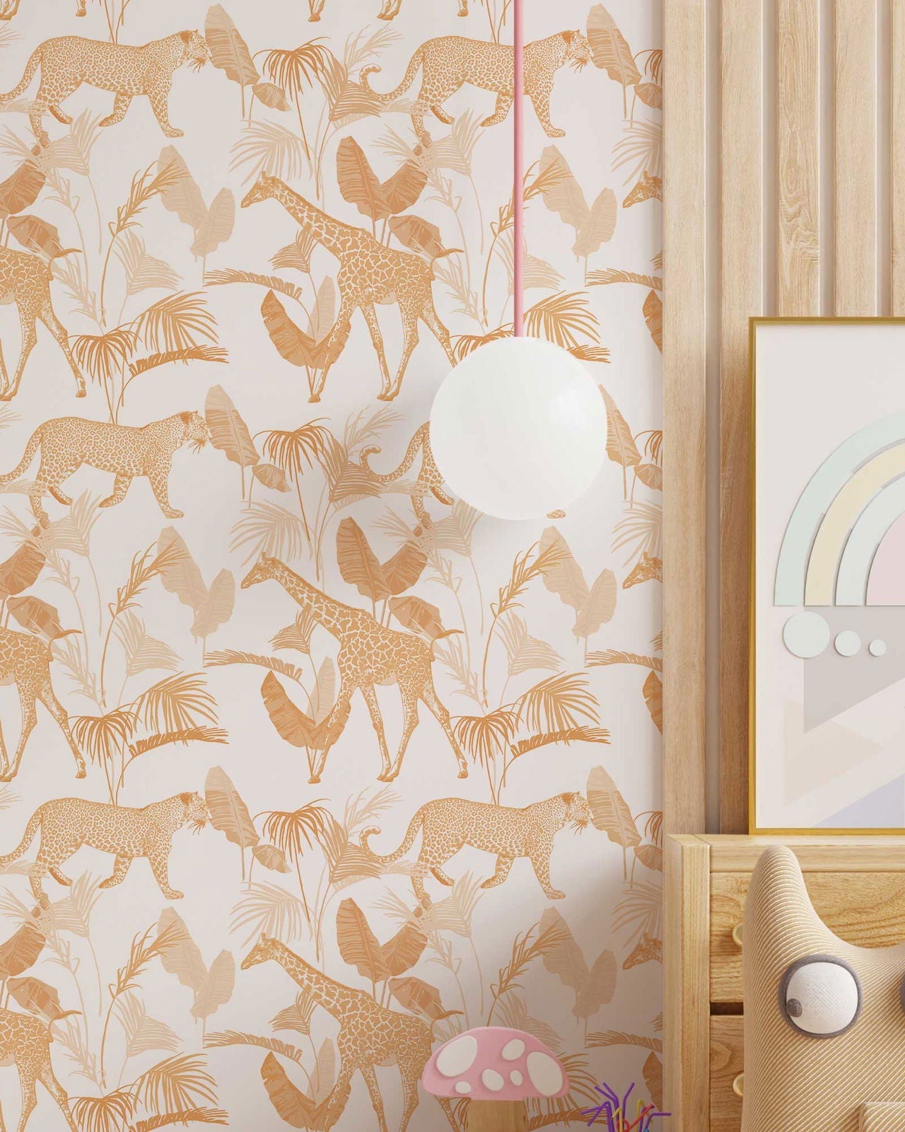 Safari Animals Peel and Stick Wallpaper, Removable Wallpaper, Traditional Wallpaper | DeccoPrint