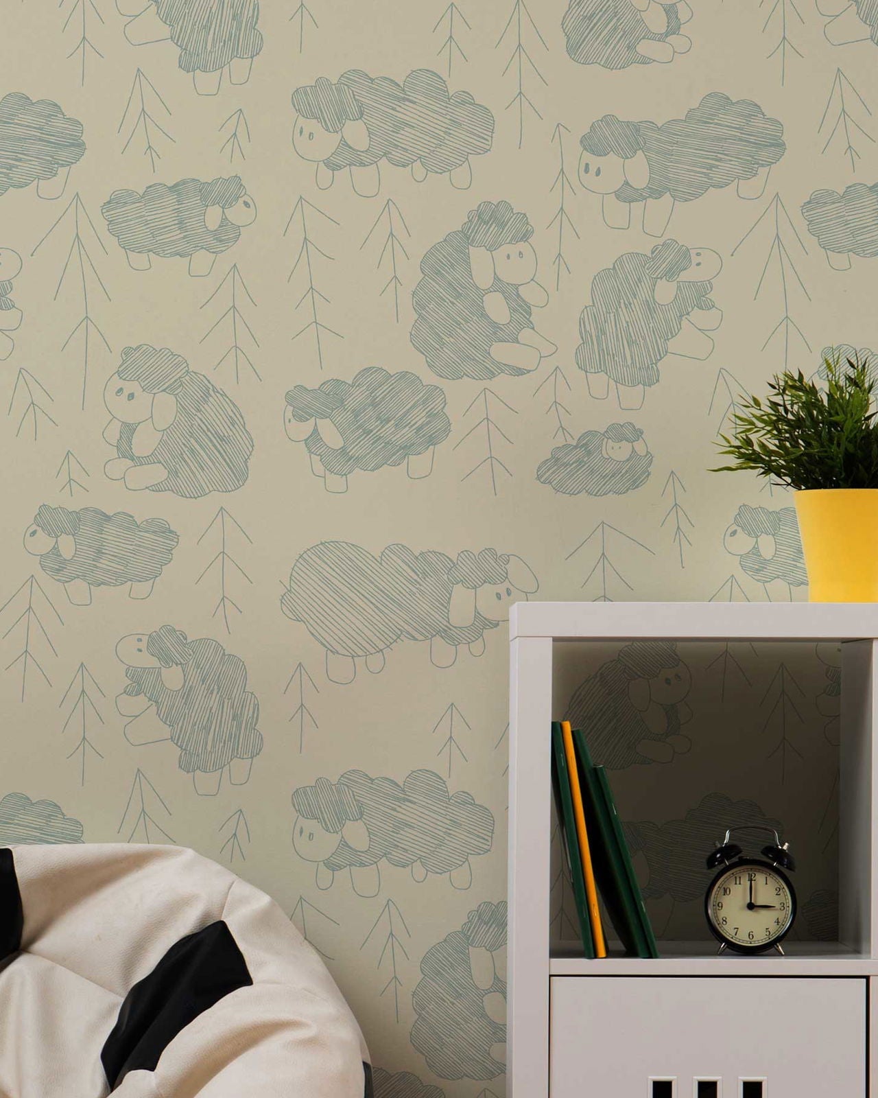 Sheep in Motion Peel and Stick Wallpaper, Removable Wallpaper, Traditional Wallpaper | DeccoPrint