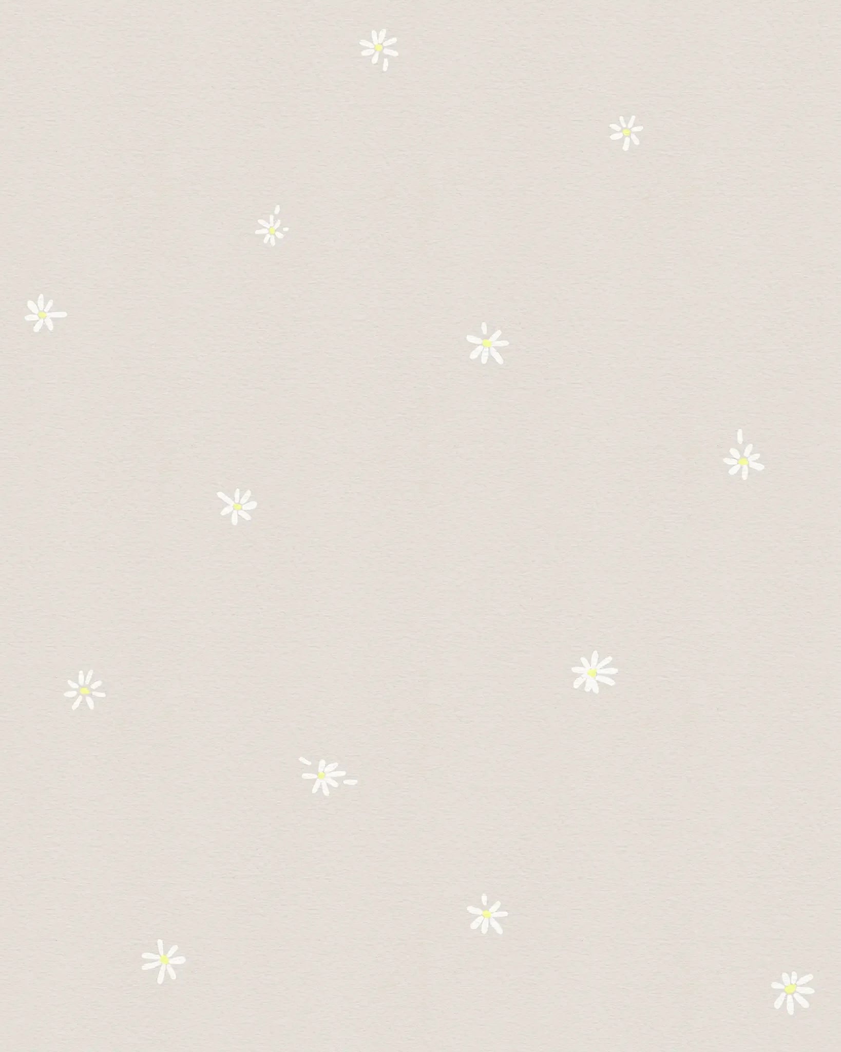 Pattern of small white flowers on a beige background