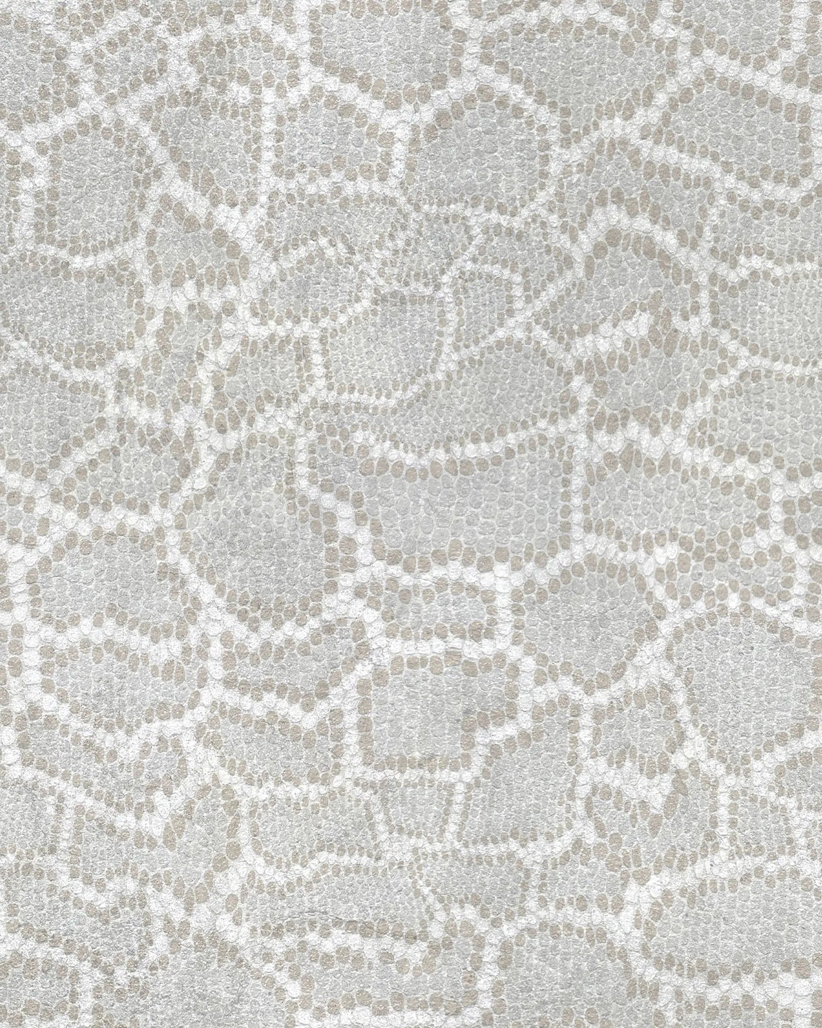 Pattern of beige snake skin-like texture on a white background