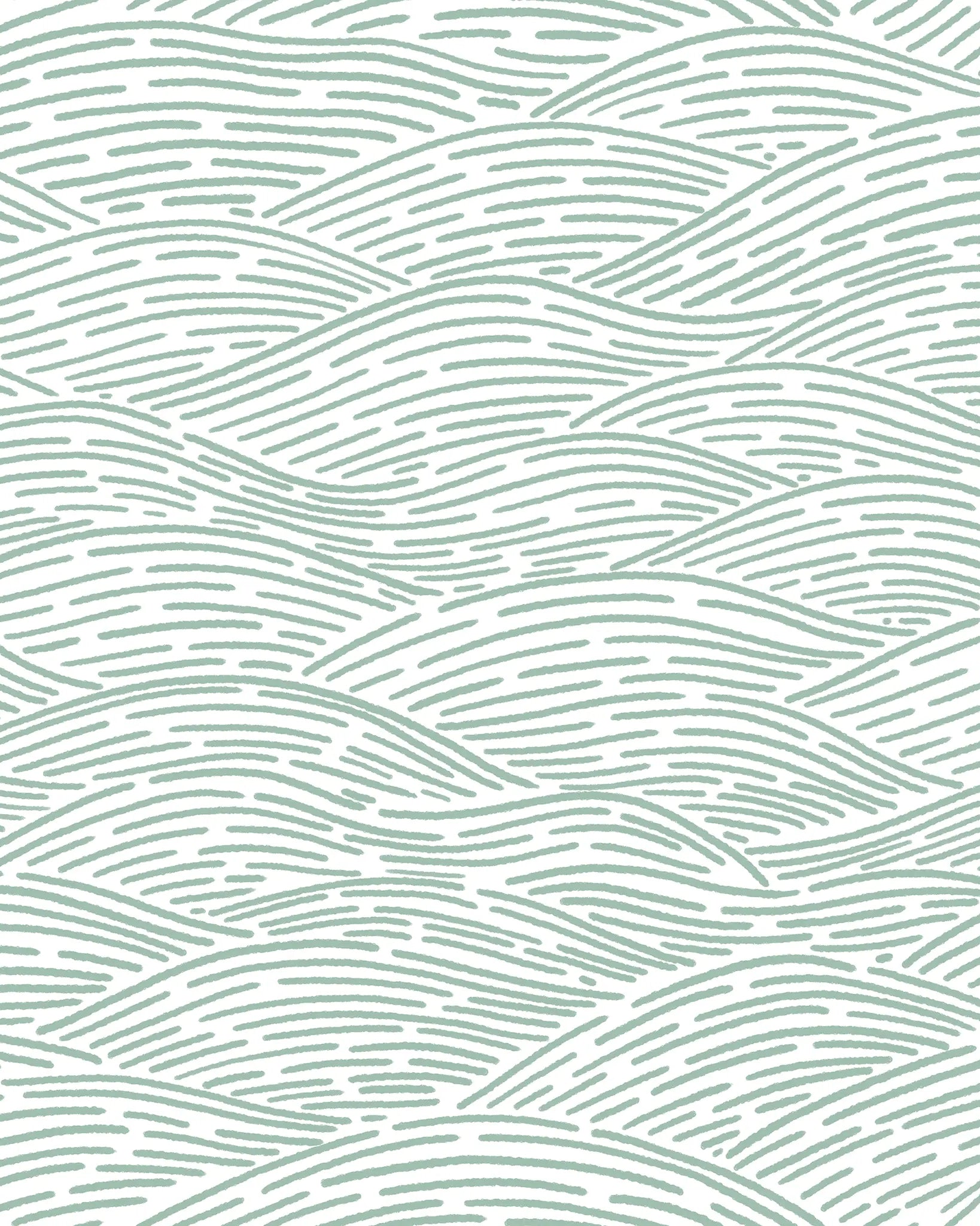 Wavy line pattern in light green on a white background