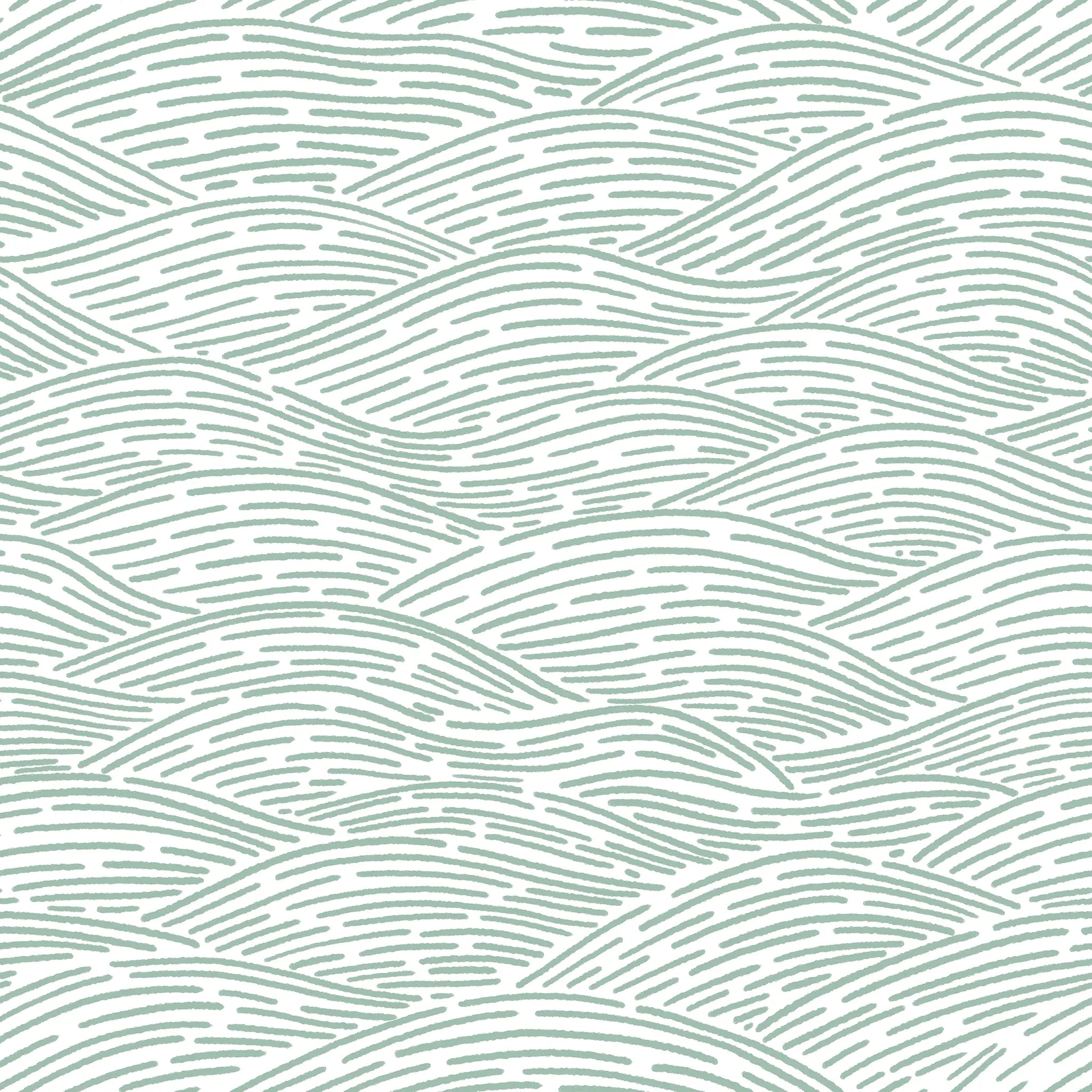 Wavy line pattern in light green on a white background