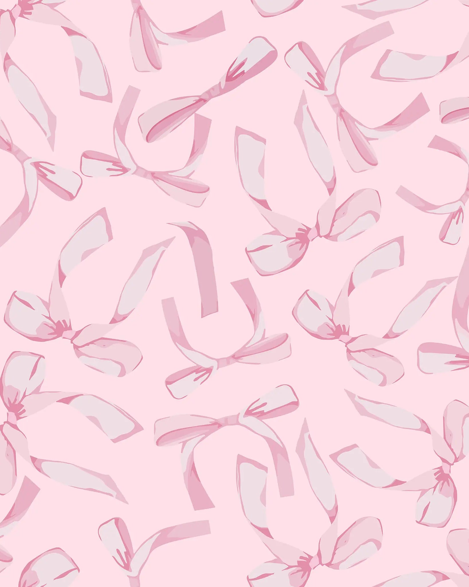 Pattern of pink ribbons on a pink background