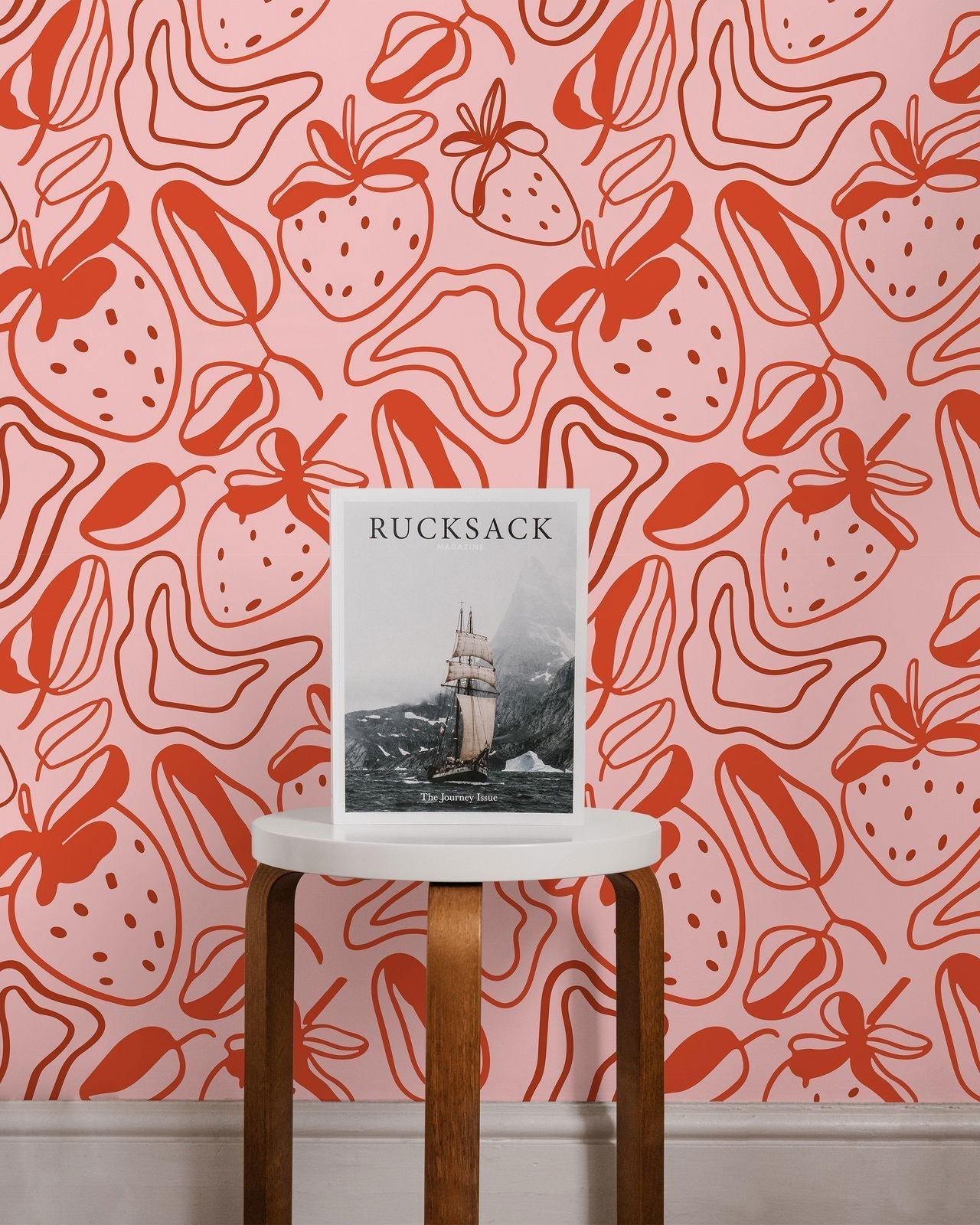 Strawberry Fun Peel and Stick Wallpaper, Removable Wallpaper, Traditional Wallpaper | DeccoPrint