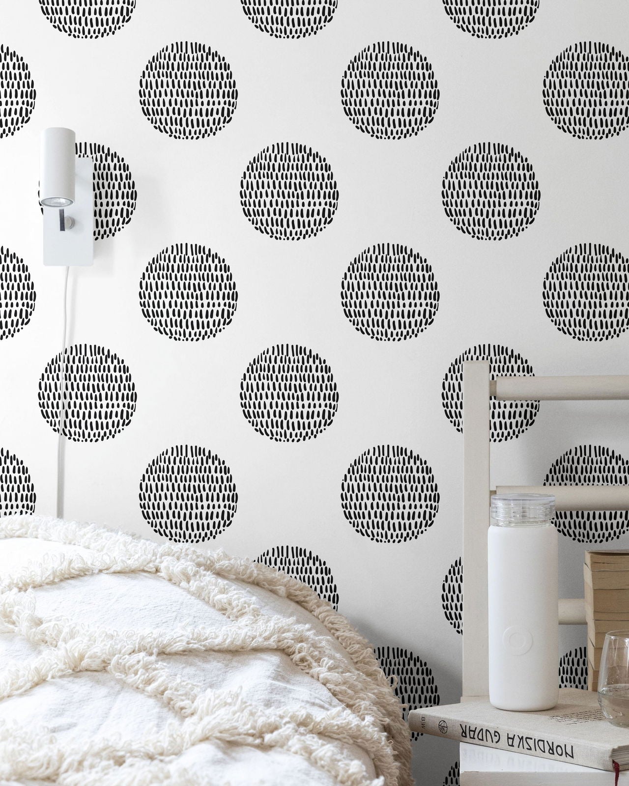 Circle Droplets Peel and Stick Wallpaper, Removable Wallpaper, Traditional Wallpaper | DeccoPrint