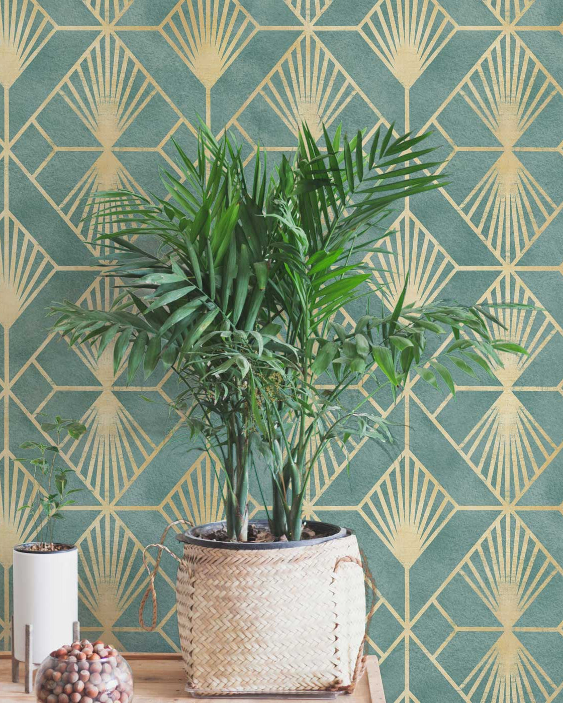 Deco Geometry Peel and Stick Wallpaper, Removable Wallpaper, Traditional Wallpaper | DeccoPrint