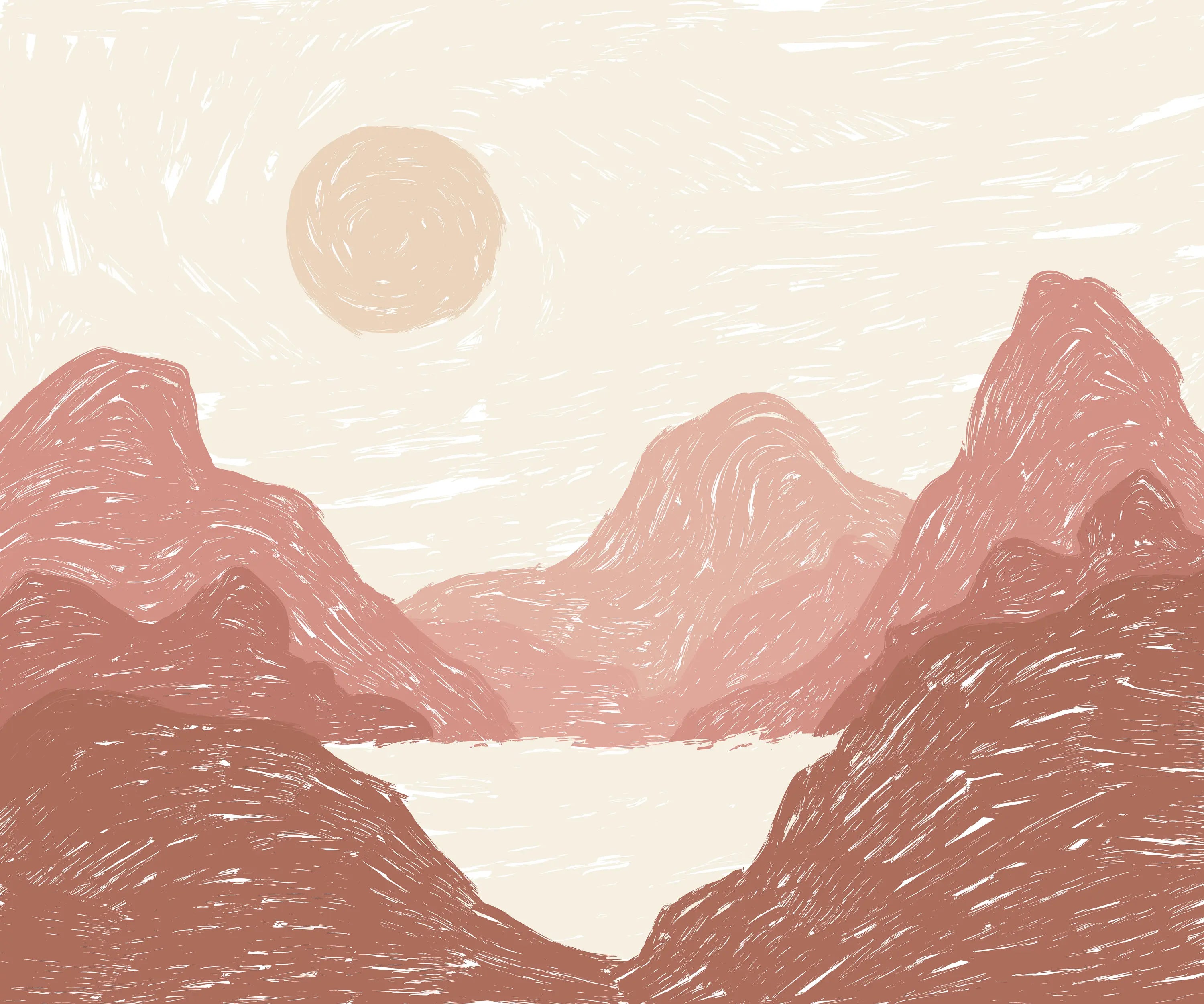 Sunset View Mural Peel and Stick Wallpaper, Removable Wallpaper, Traditional Wallpaper | DeccoPrint