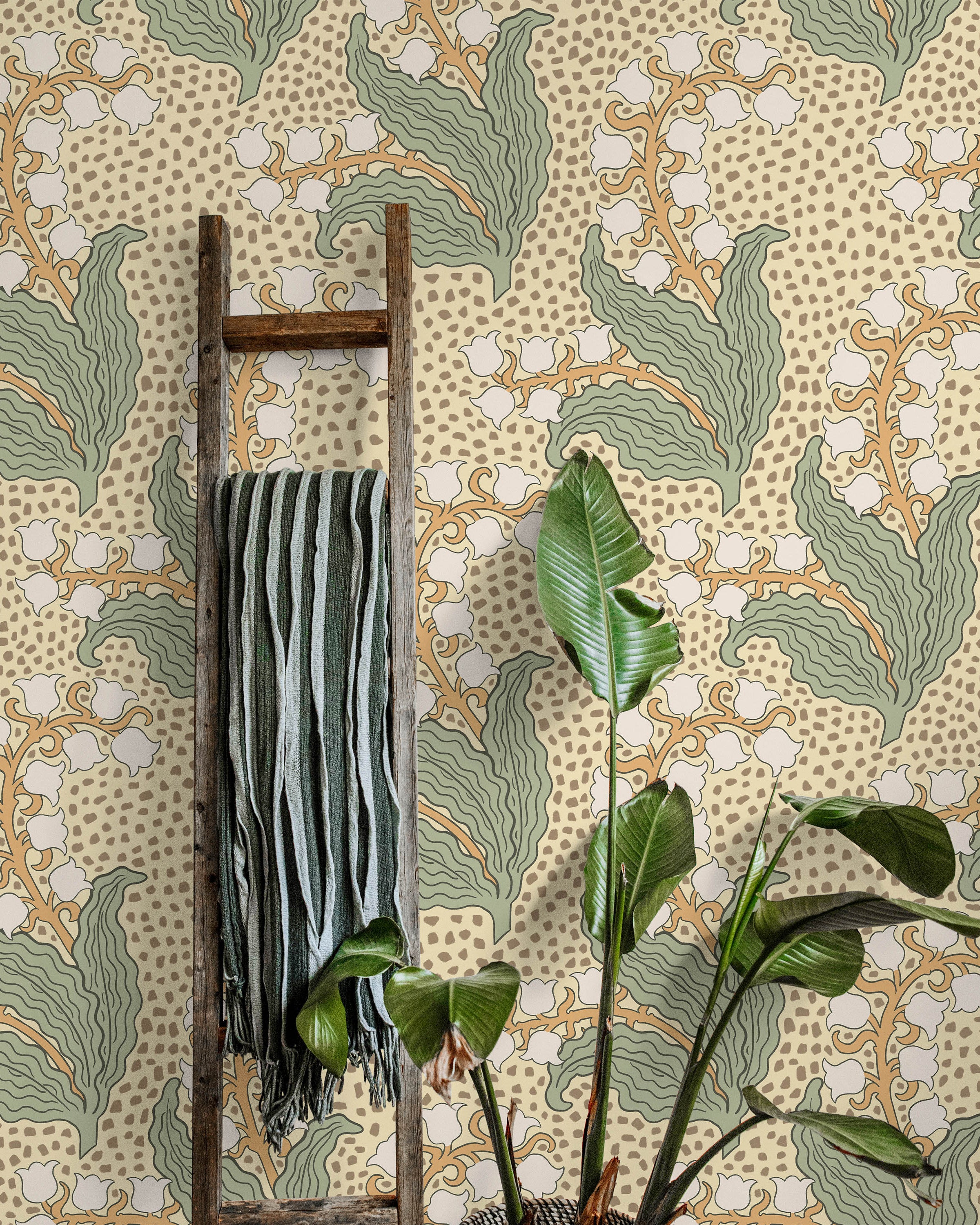 Maurice Pillard Verneuil x Lily of the Valley Peel and Stick Wallpaper, Removable Wallpaper, Traditional Wallpaper | DeccoPrint