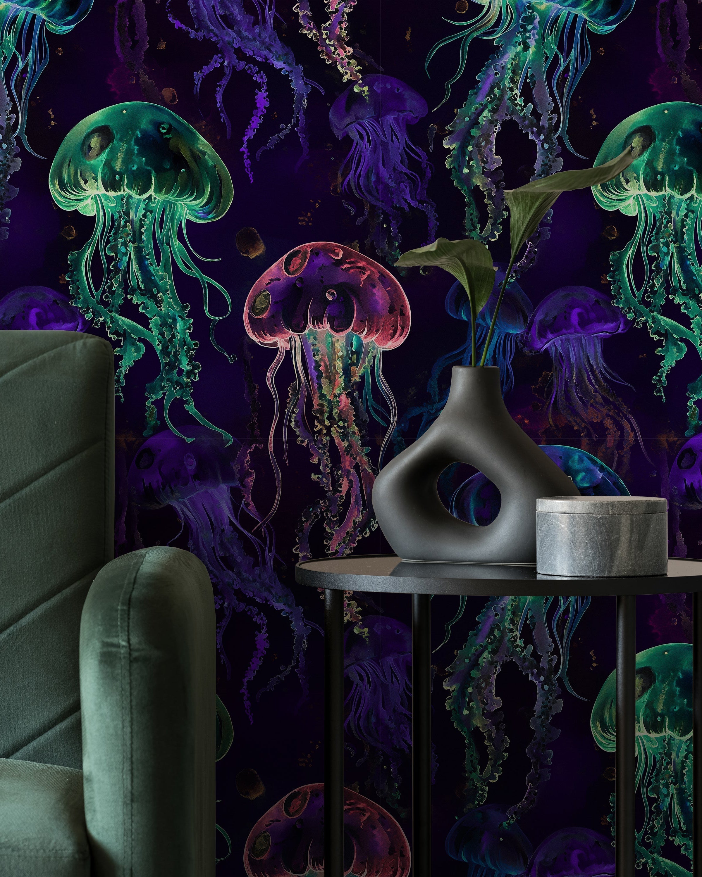 Magic Jellyfish Peel and Stick Wallpaper, Removable Wallpaper, Traditional Wallpaper | DeccoPrint