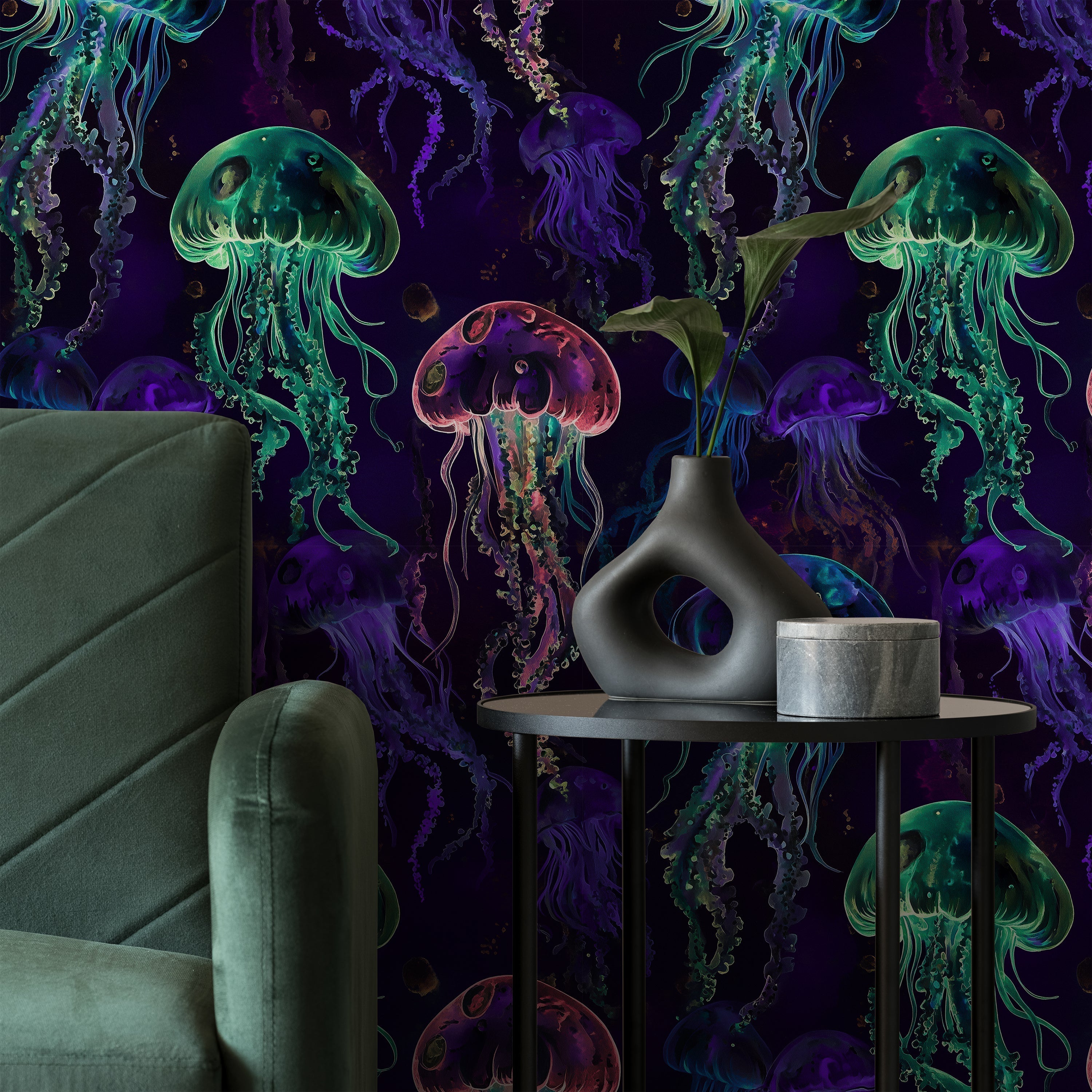 Magic Jellyfish Peel and Stick Wallpaper, Removable Wallpaper, Traditional Wallpaper | DeccoPrint