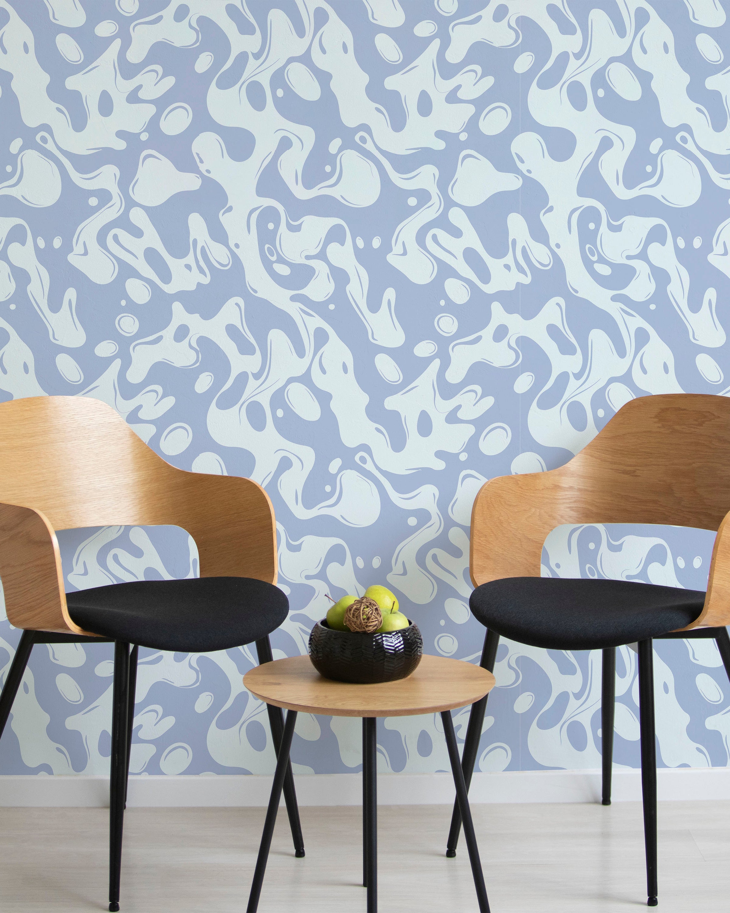 Liquid Splash Peel and Stick Wallpaper, Removable Wallpaper, Traditional Wallpaper - Blue | DeccoPrint