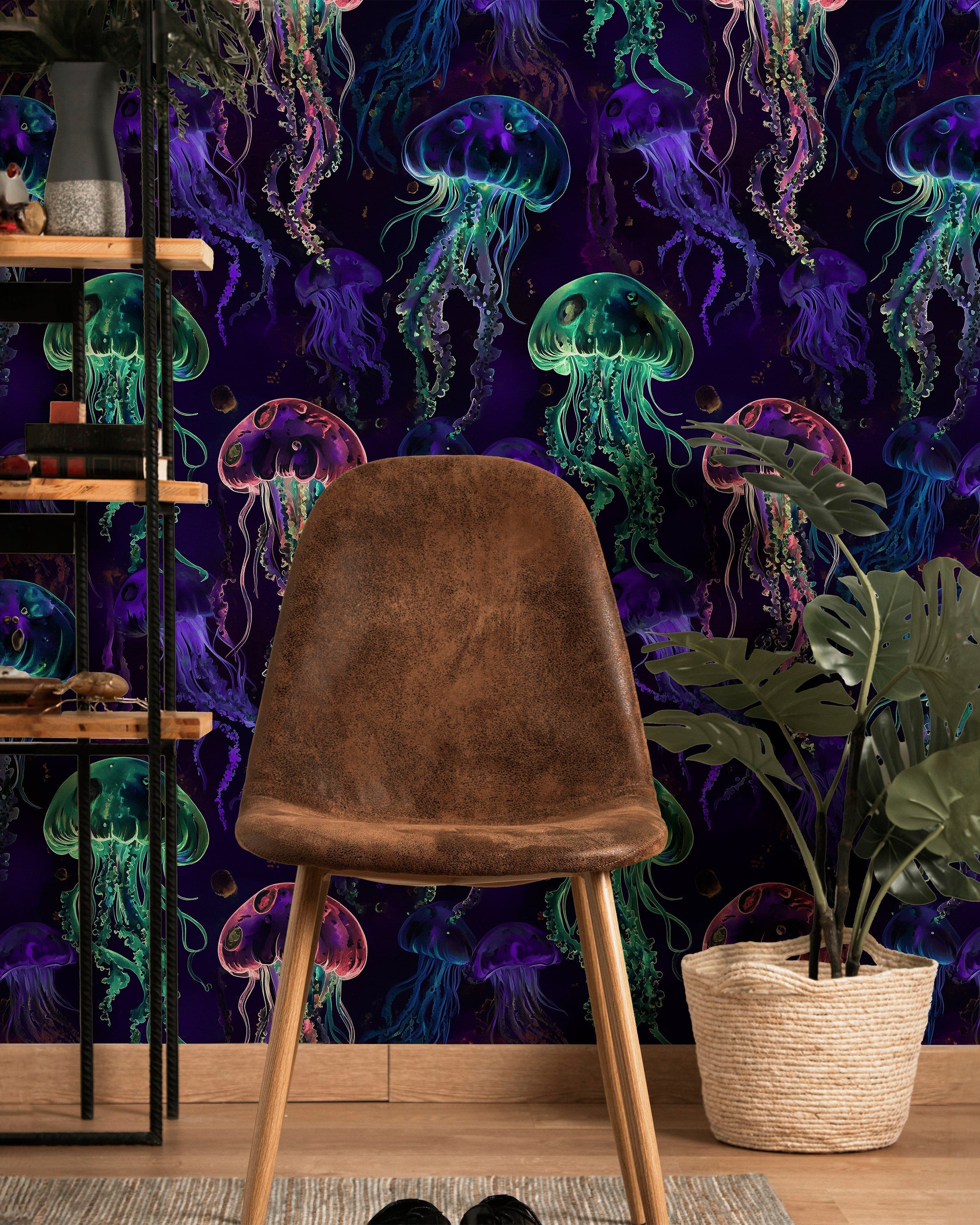 Magic Jellyfish Peel and Stick Wallpaper, Removable Wallpaper, Traditional Wallpaper | DeccoPrint