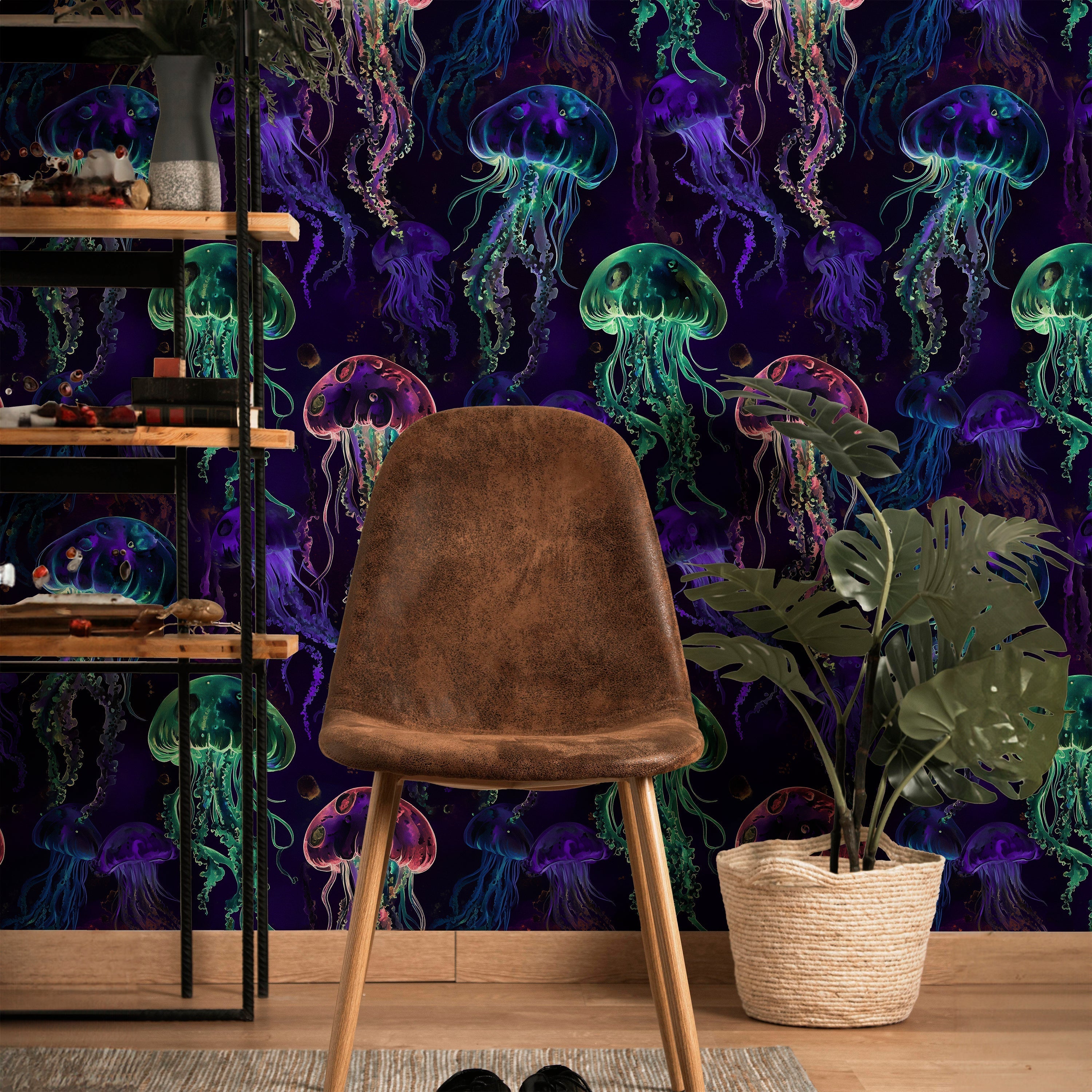 Magic Jellyfish Peel and Stick Wallpaper, Removable Wallpaper, Traditional Wallpaper | DeccoPrint