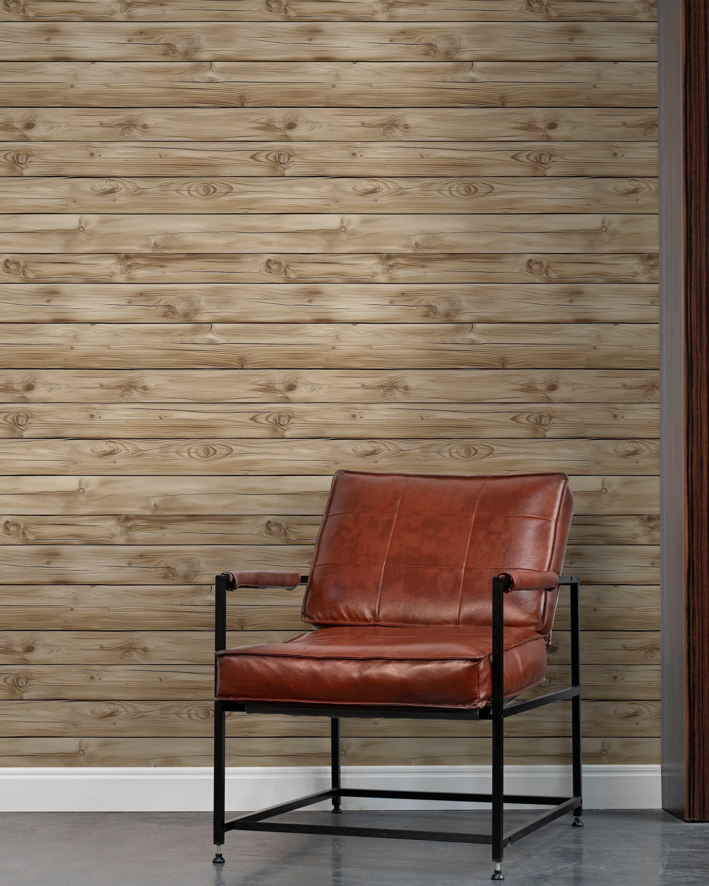 Rustic Boards Peel and Stick Wallpaper, Removable Wallpaper, Traditional Wallpaper - Light Oak | DeccoPrint