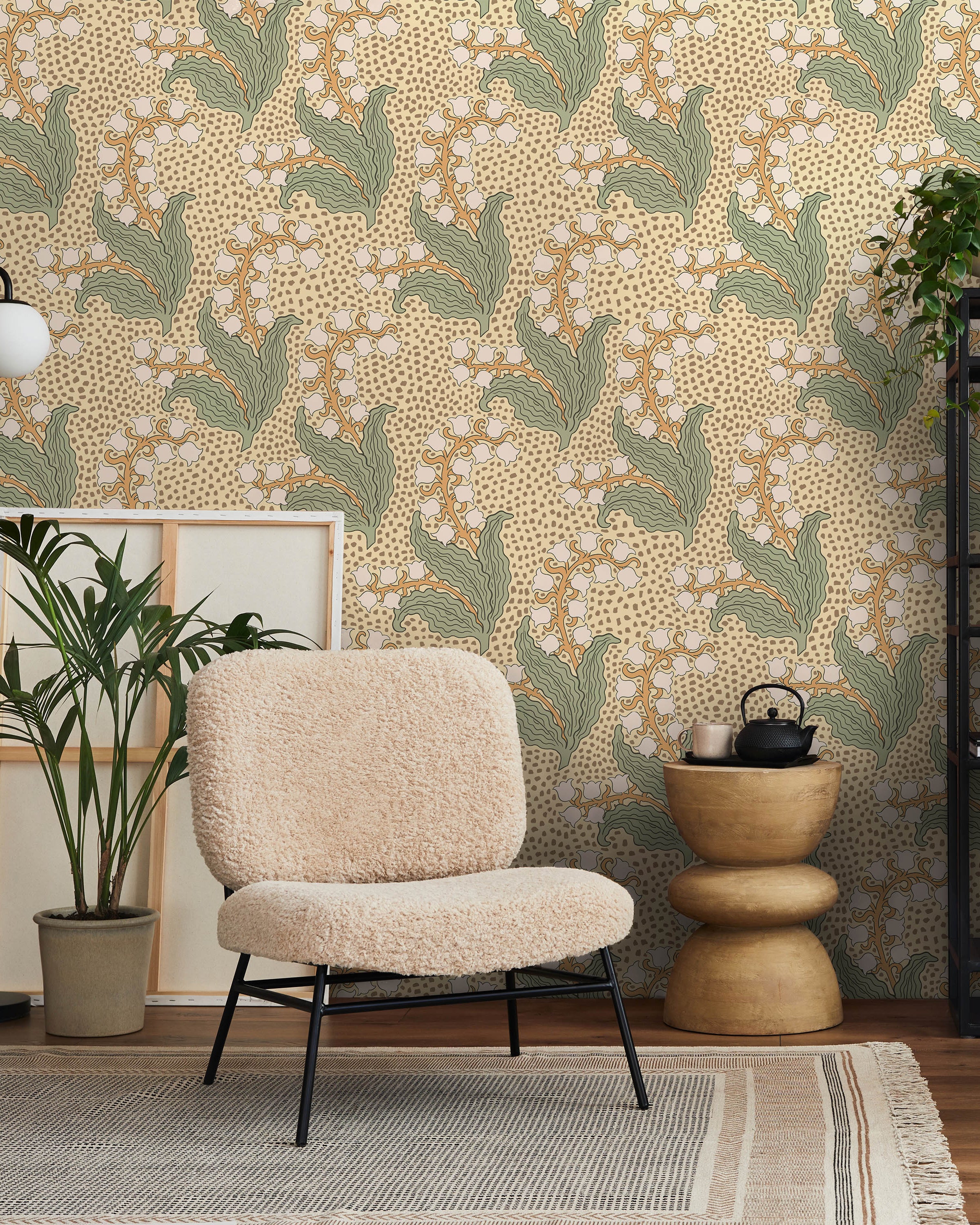 Maurice Pillard Verneuil x Lily of the Valley Peel and Stick Wallpaper, Removable Wallpaper, Traditional Wallpaper | DeccoPrint