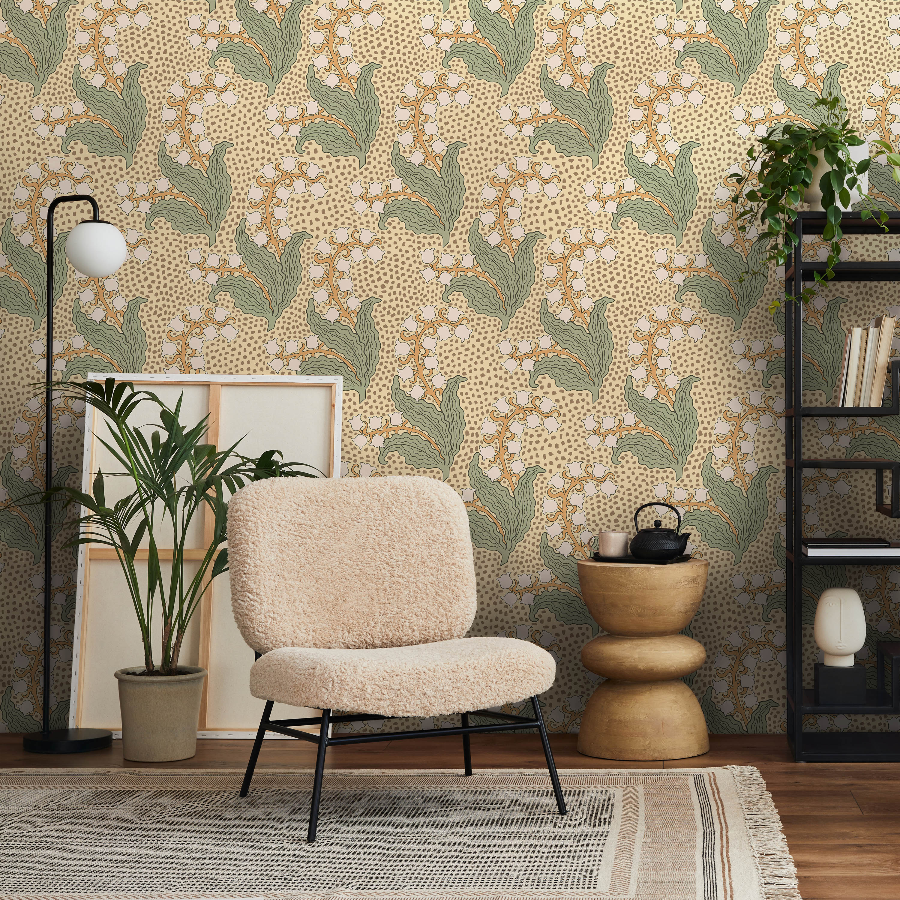 Maurice Pillard Verneuil x Lily of the Valley Peel and Stick Wallpaper, Removable Wallpaper, Traditional Wallpaper | DeccoPrint