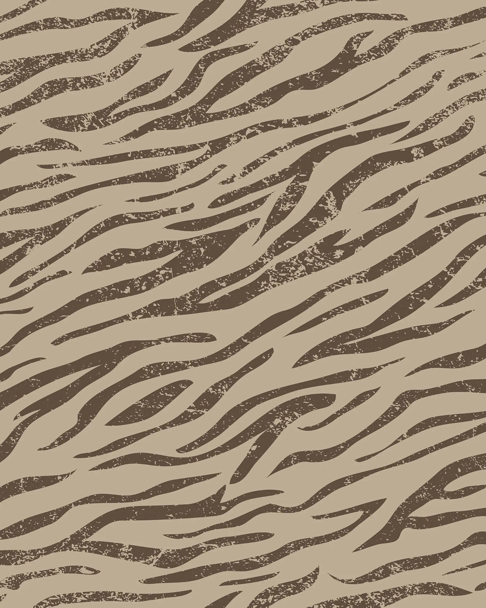 Brown tiger stripe pattern on a beige background